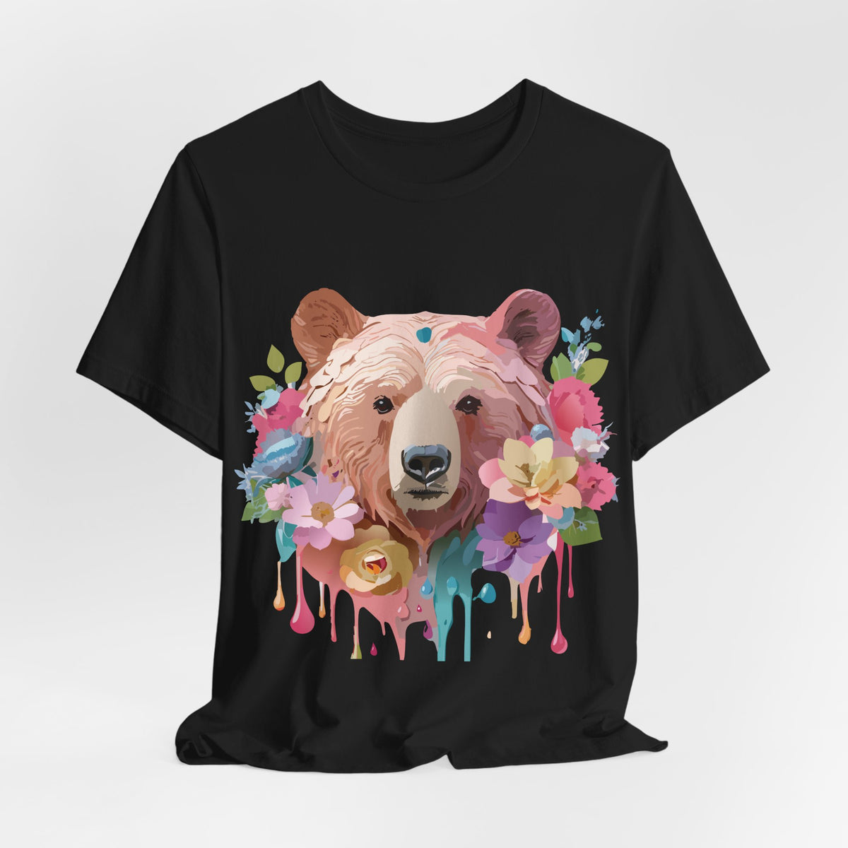 Bear Graphic Design Tee Bella+Canvas Unisex 100 Cotton Tee Shirt a113