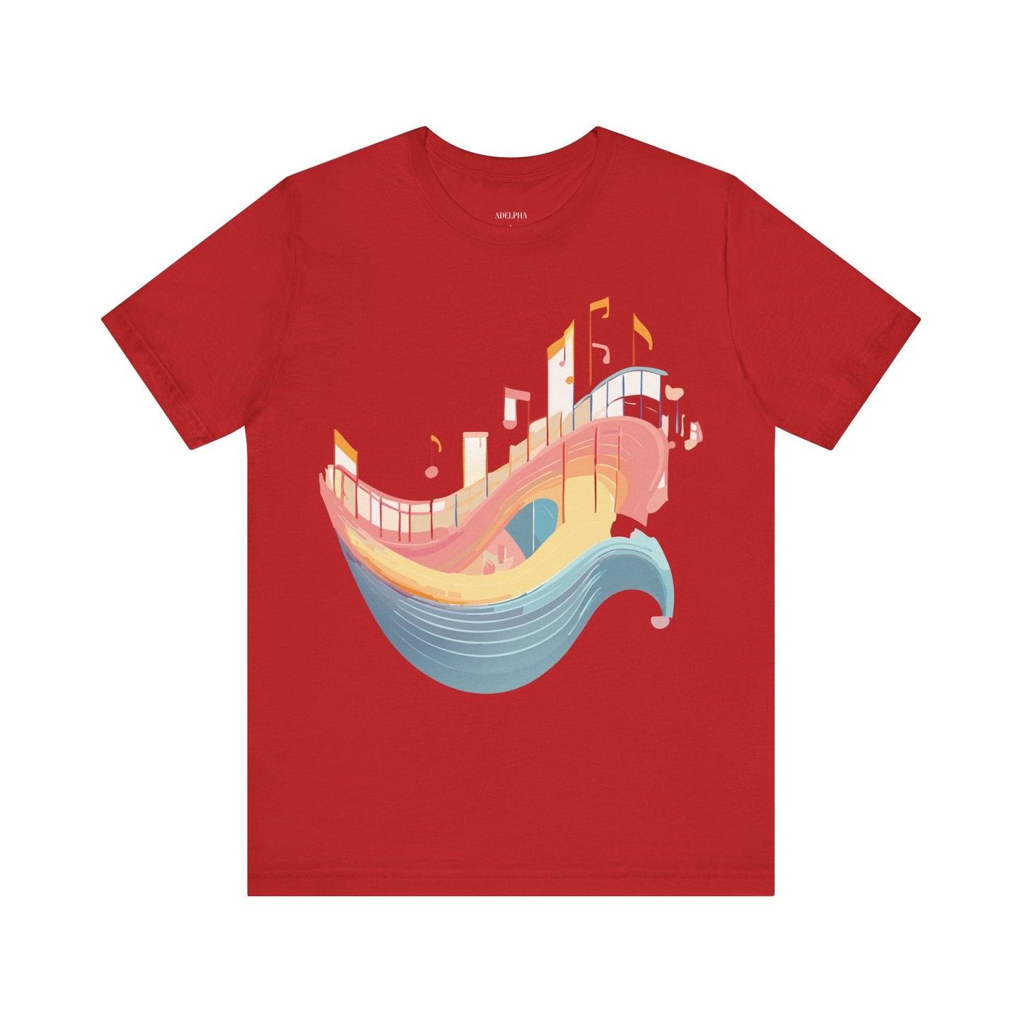 Music Graphic Unisex 100 Cotton Vintage Art with Musical Elements Tee 22