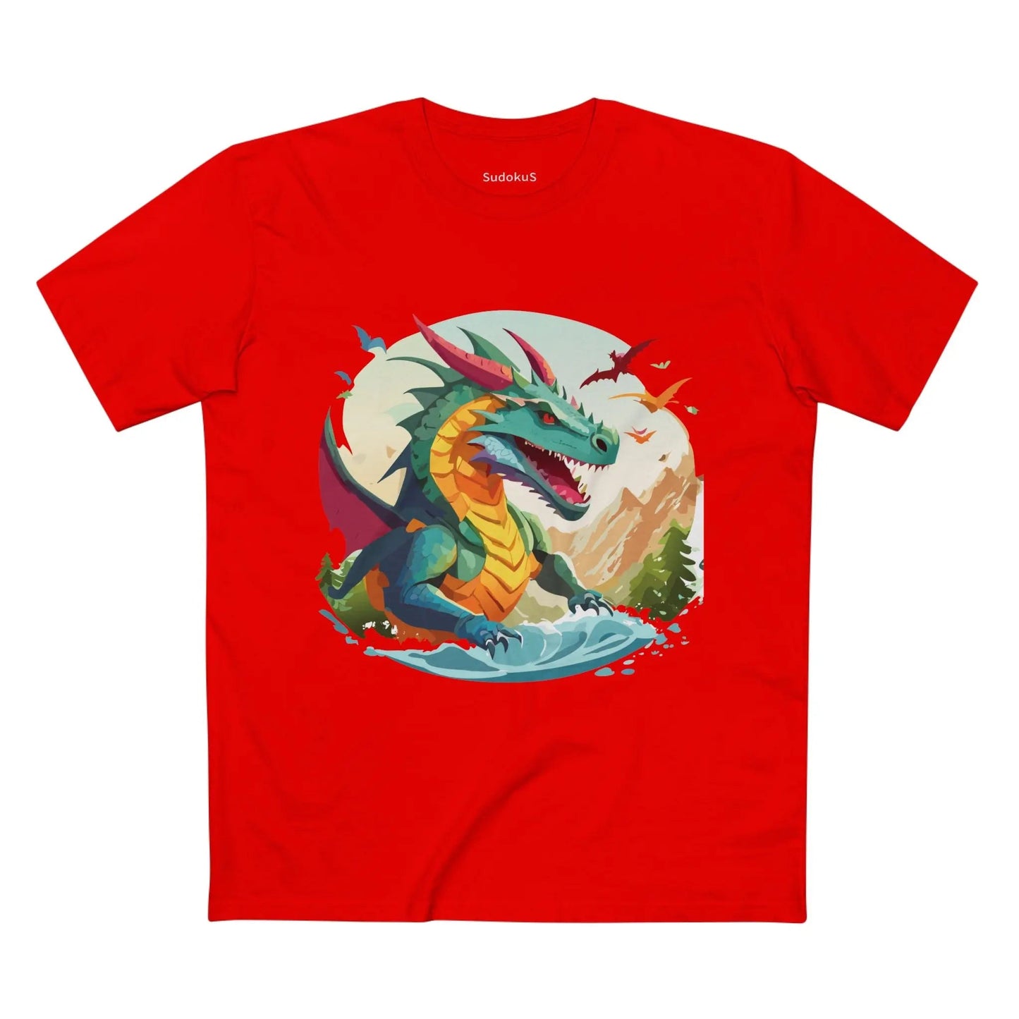Dragon Graphic Unisex 100 Cotton Staple Tee 26