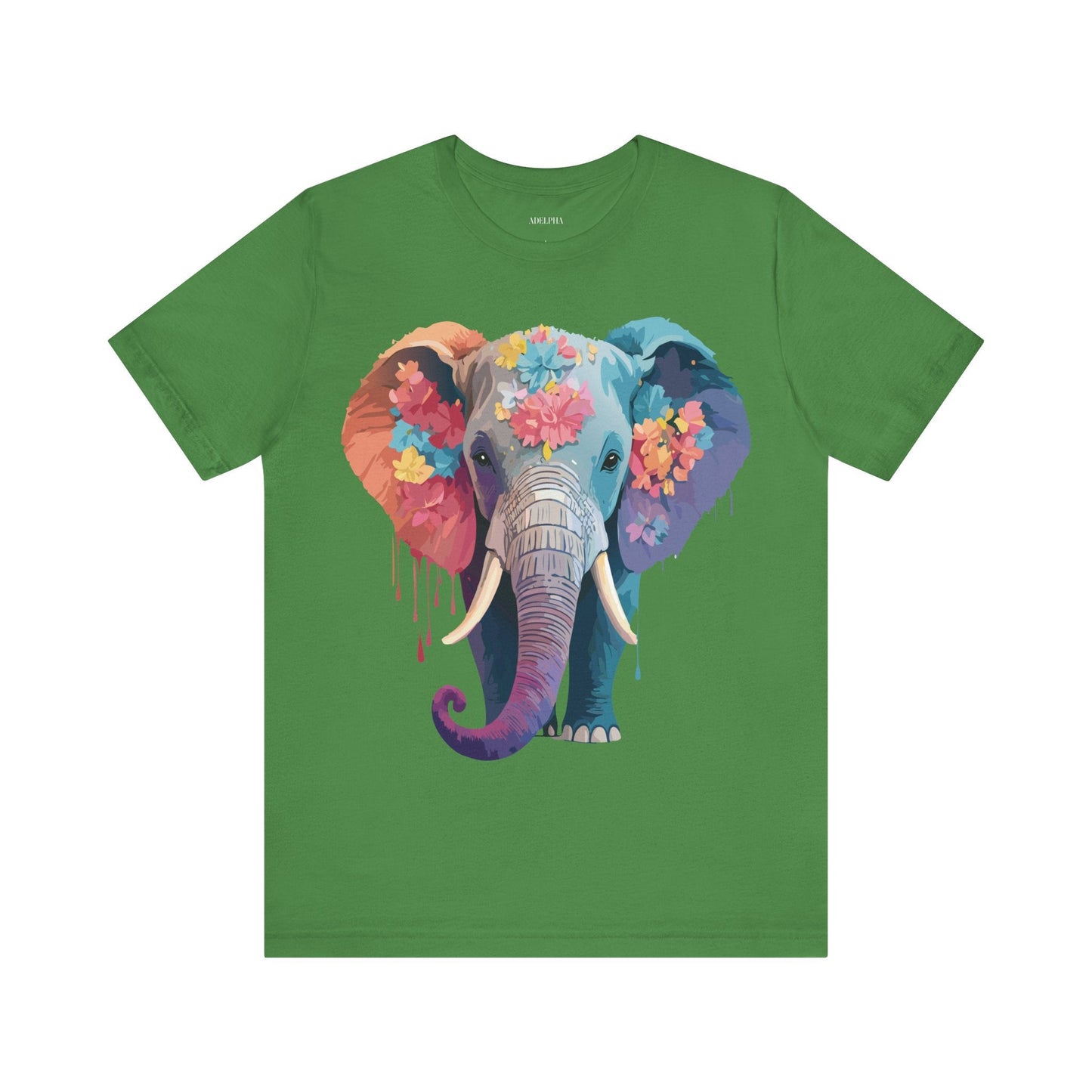 Elephant Graphic Tee By Adelpha Unisex Short Sleeve Shirt With Vintage Artwork Design