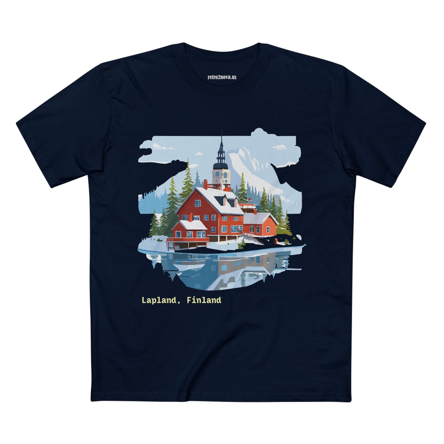 Lapland Travel Shirt Unisex Premium Cotton Tee With Original Art Design TT4 Retro2Nova