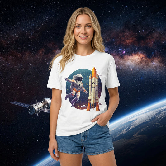 Cosmos Astronaut Graphic Tee Staple Unisex 100 Cotton Tee Shirt - CS-25