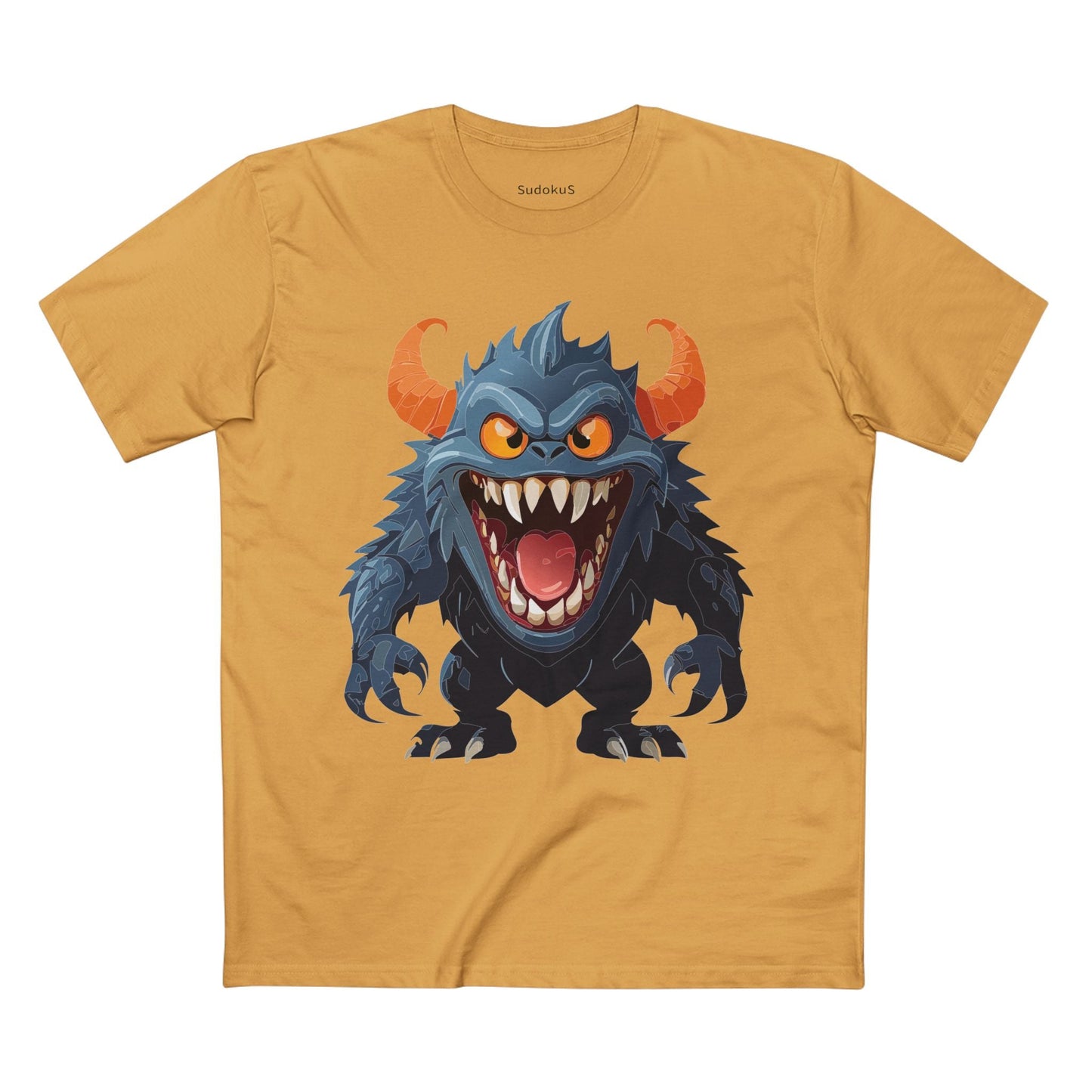 Cartoon Monsters Graphic Unisex 100 Cotton Staple Tee 30