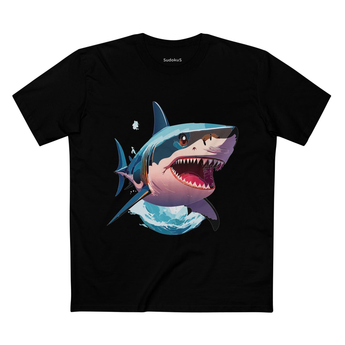 Shark Graphic Unisex 100 Cotton Staple Tee with Animal Design Artwork 11