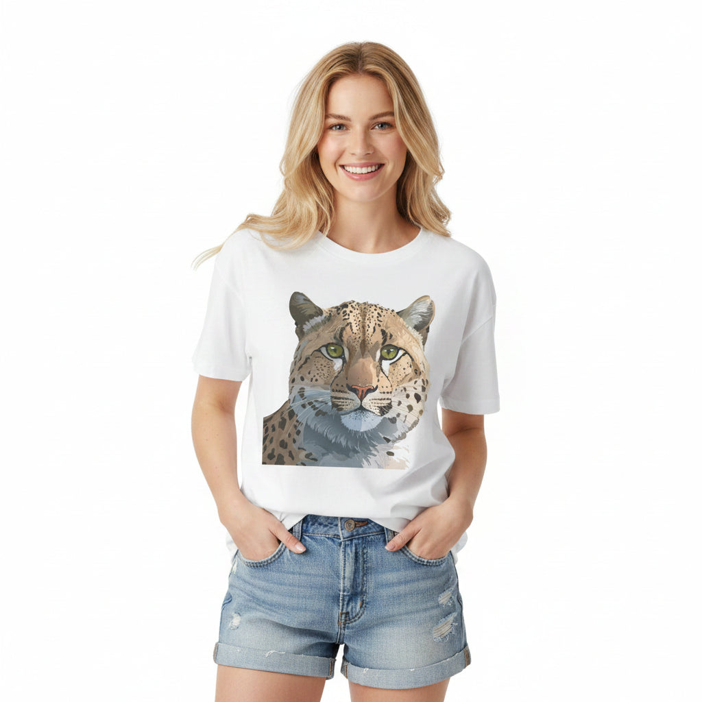 Unisex Animal Shirt With Animals Art Design Tee Short Sleeve Wildlife Print Tee Shirt