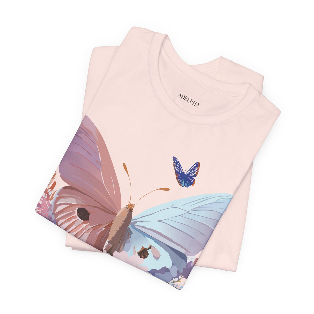 Butterfly Graphic Unisex Cotton Bella+Canvas Tee with Art Design n105