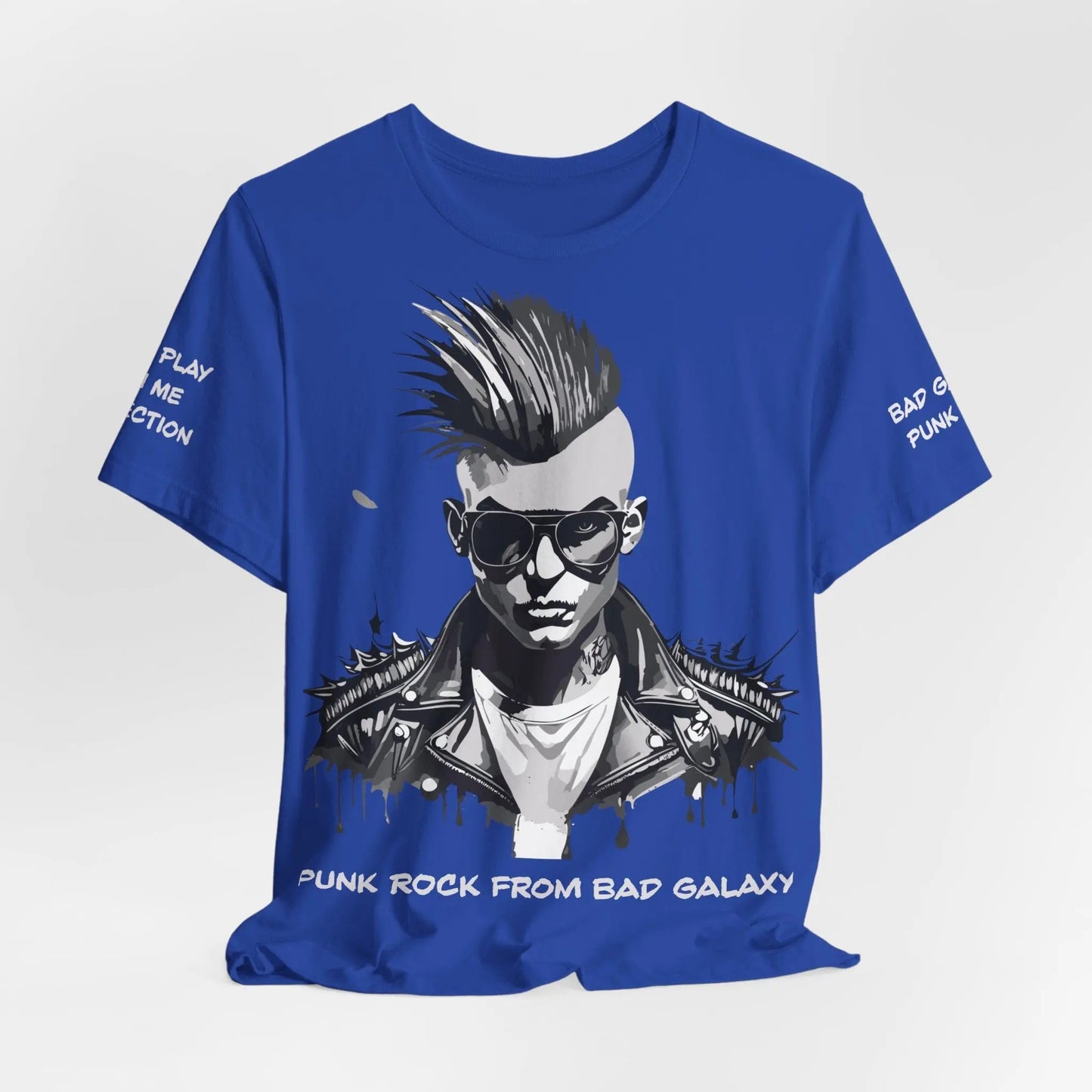 Punk Rock Tee Shirt From Bad Galaxy Made To Order 100 Percent Cotton USA Eco Friendly Inks