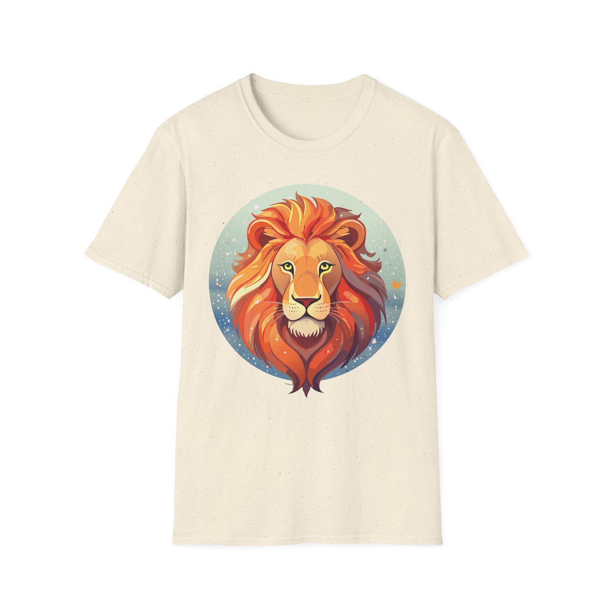 Majestic Lion Portrait T-Shirt | Colorful Roaring Mane Graphic