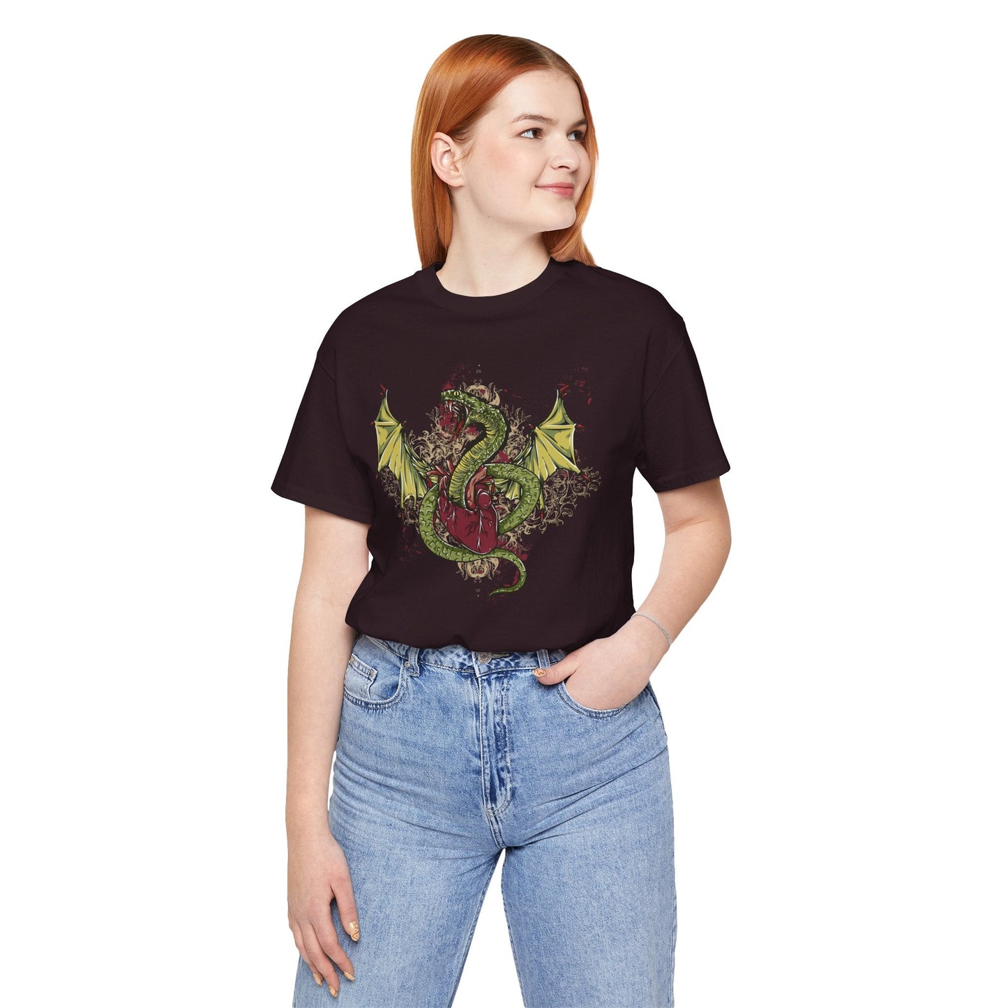 Dragon Illustration Graphic Unisex Cotton T-Shirt r29