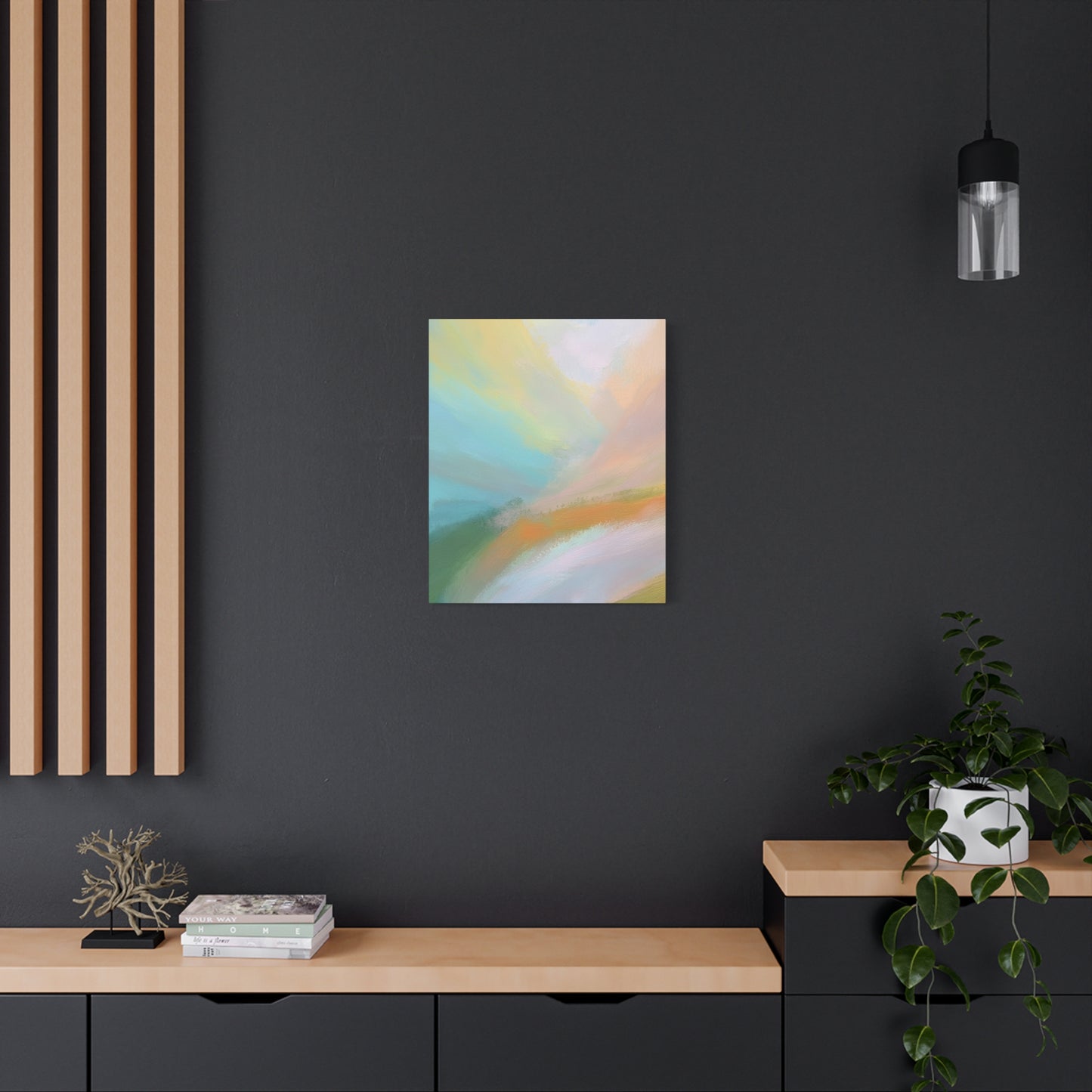 Abstract Pastel Painting Print Canvas 20x24,20x30,24x30 24x32,24x36,30x40 32x48,36x48,40x60 Pine-Wood Inner Frame ABS-94