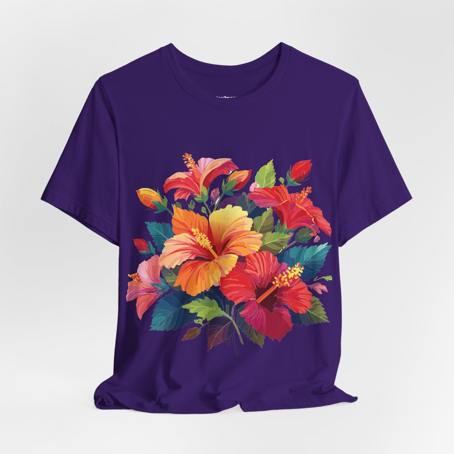 Retro2Nova Floral Shirt Unisex Jersey Short Sleeve Tee From Flowers Collection Bold Vibrant Design