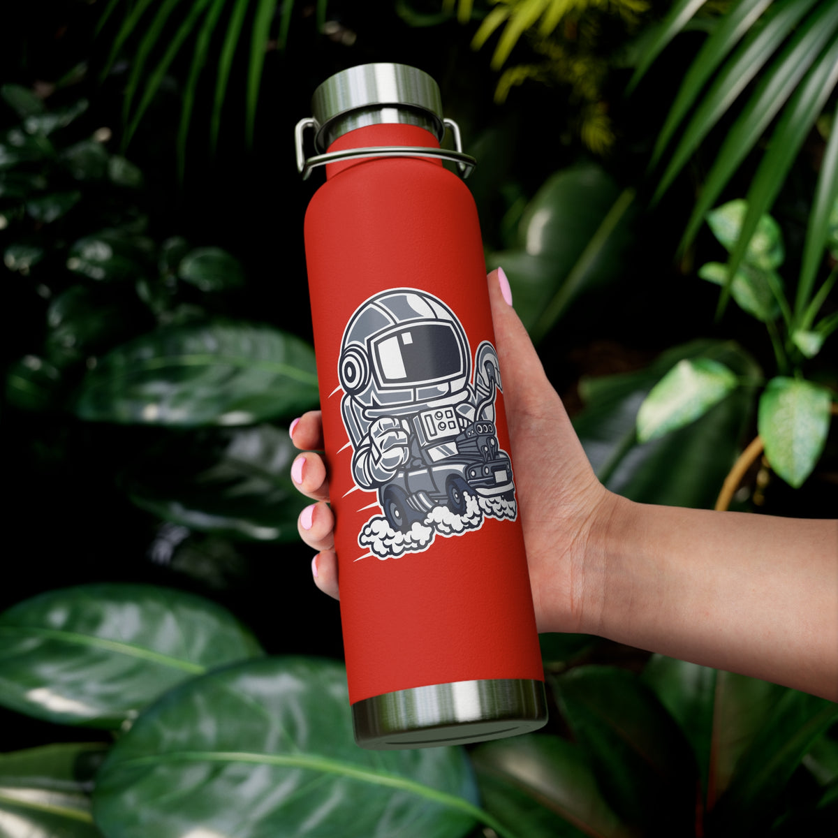 22oz Copper Insulated Water Bottle with Cartoon Design - CV55