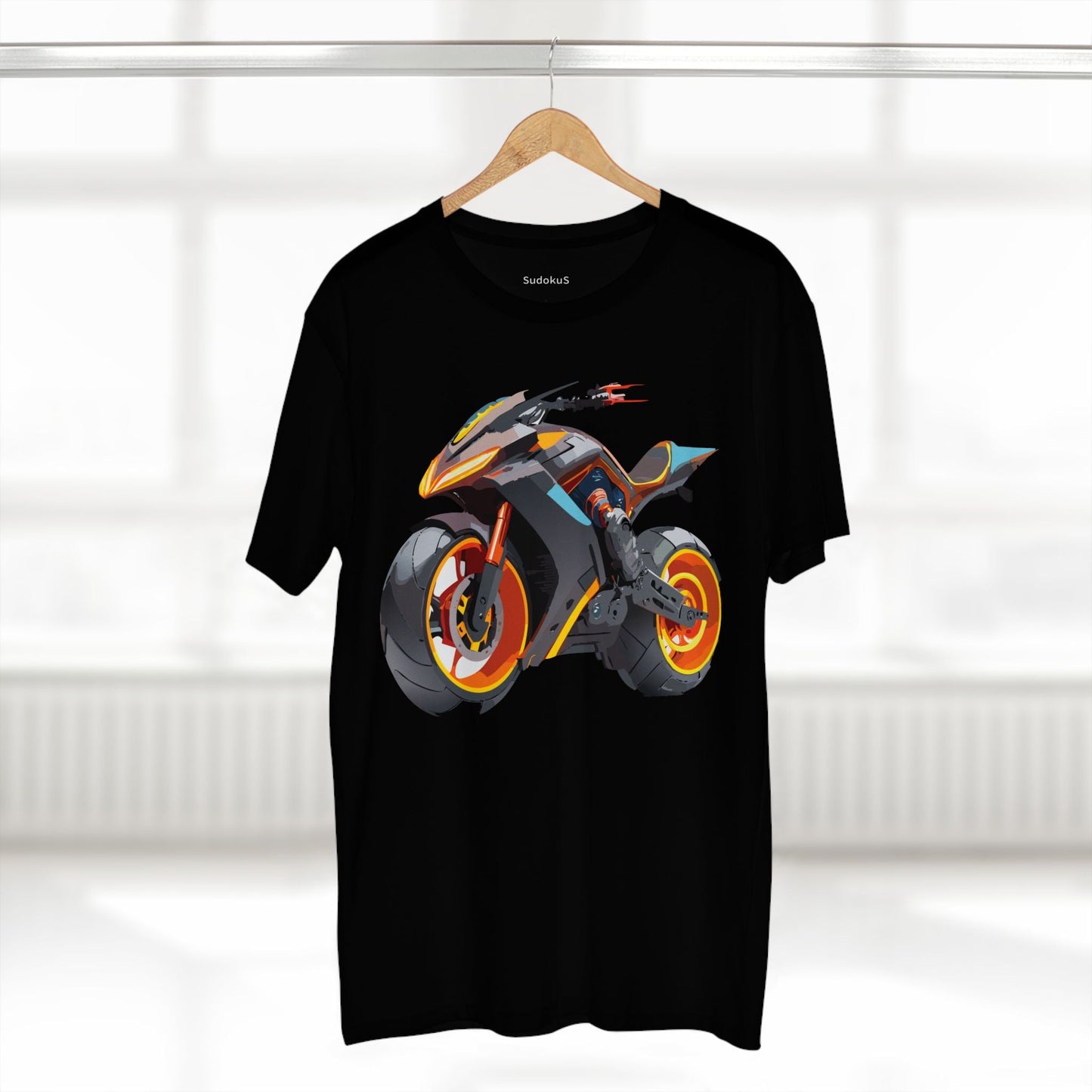 Moto Bike Graphic Unisex 100 Cotton Staple Tee 11