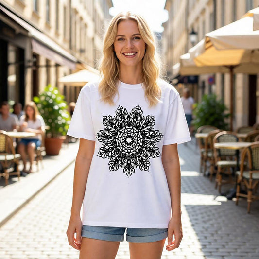 Mandala Graphic Tee Unisex 100 Cotton Comfort Colors T-Shirt 211