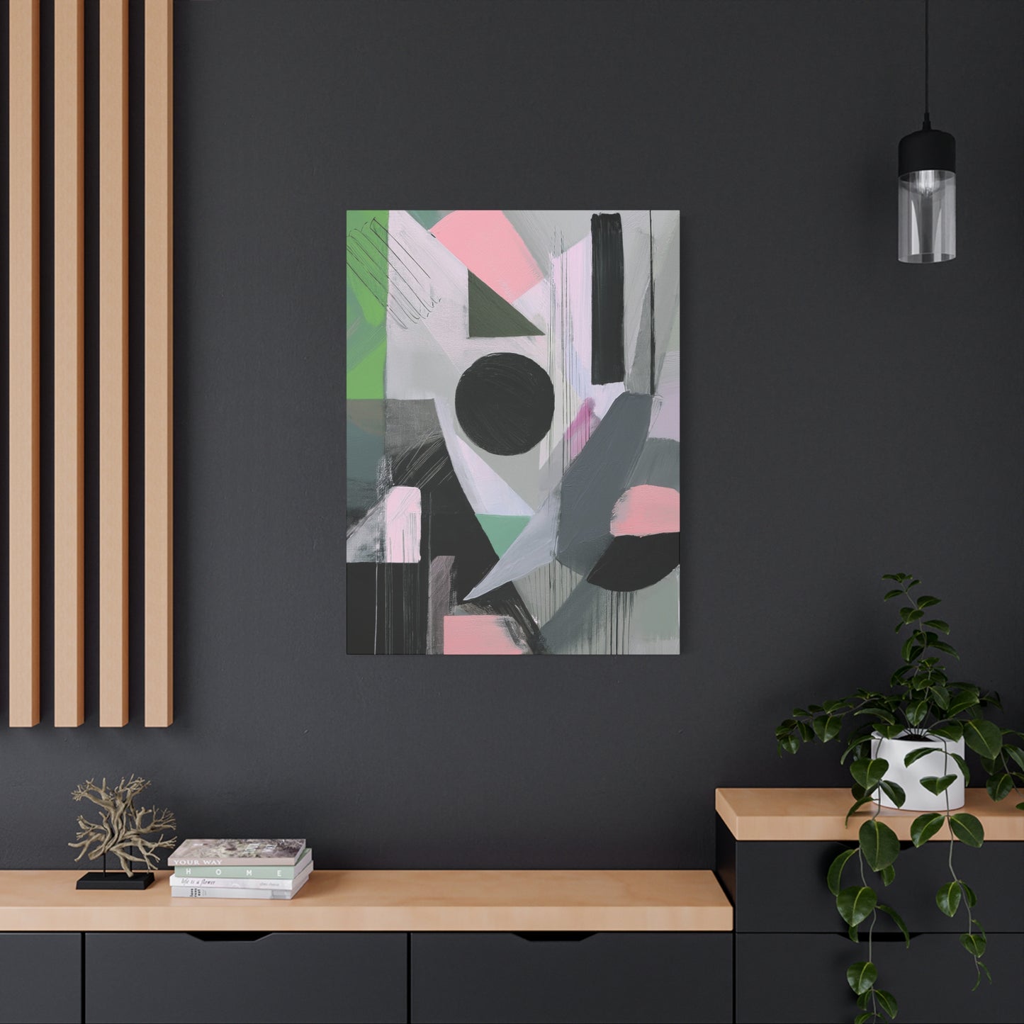 Abstract Geometric Painting Print Canvas 20x24,20x30,24x30 24x32,24x36,30x40 32x48,36x48,40x60 Pine-Wood Inner Frame ABS-40