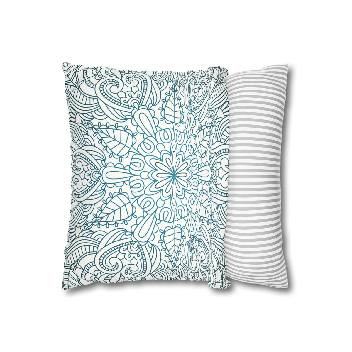Funda de almohada de gamuza sintética con adorno
