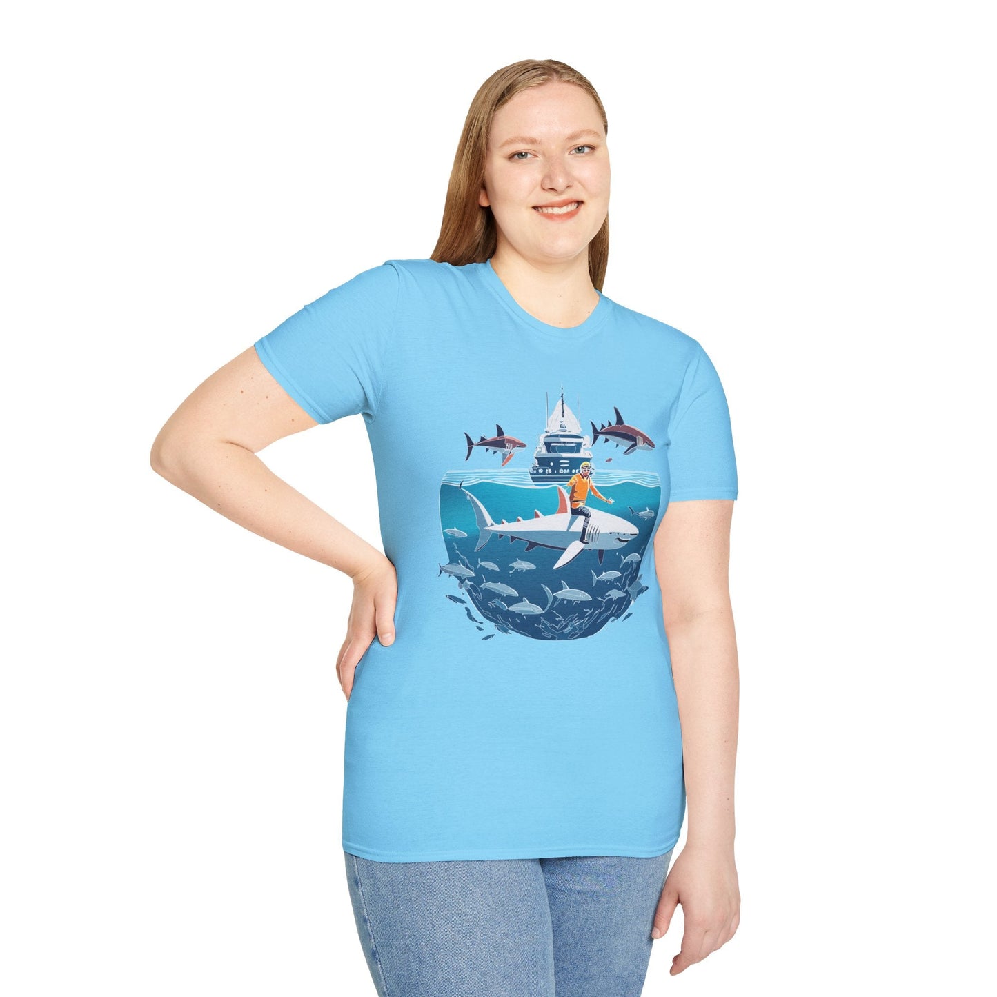 Ocean Graphic Unisex Softstyle Cotton Tee 3
