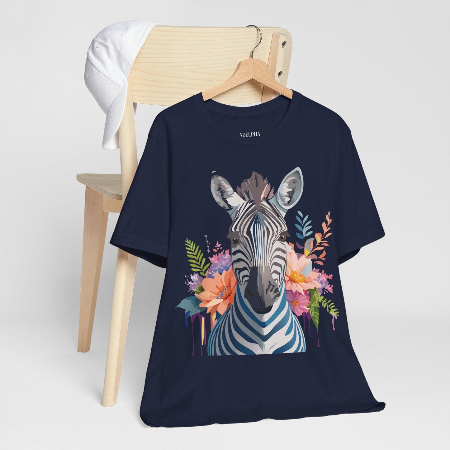 Zebra Graphic Unisex 100 Cotton Vintage Animal Art T-Shirt 1