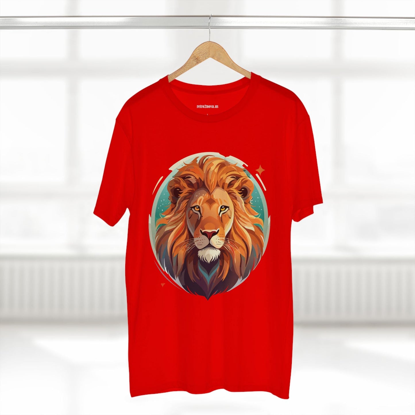 Unisex Lion Shirt With Original Art Design Premium Cotton Tee By Retro2Nova For Soft Breathable Everyday Comfort