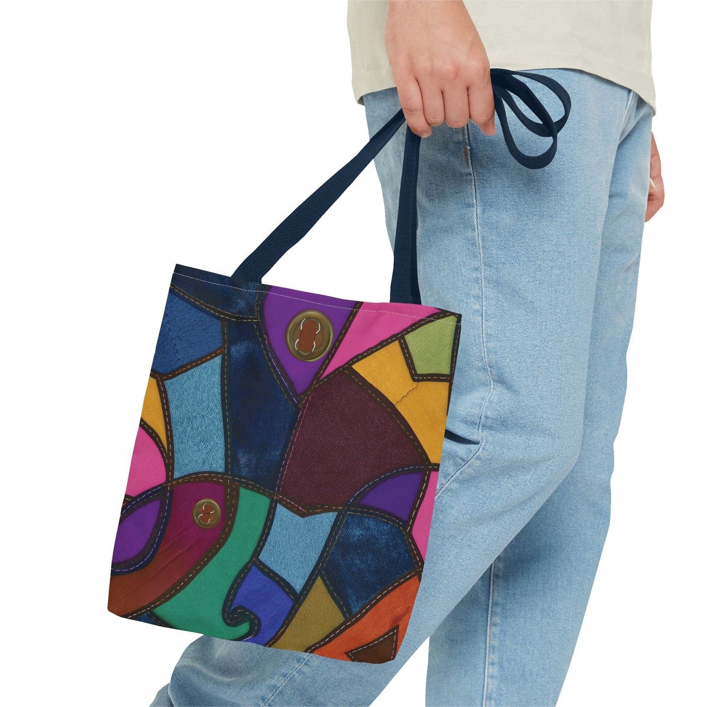 Denim Canvas Bag, Tote Bag Denim Printify