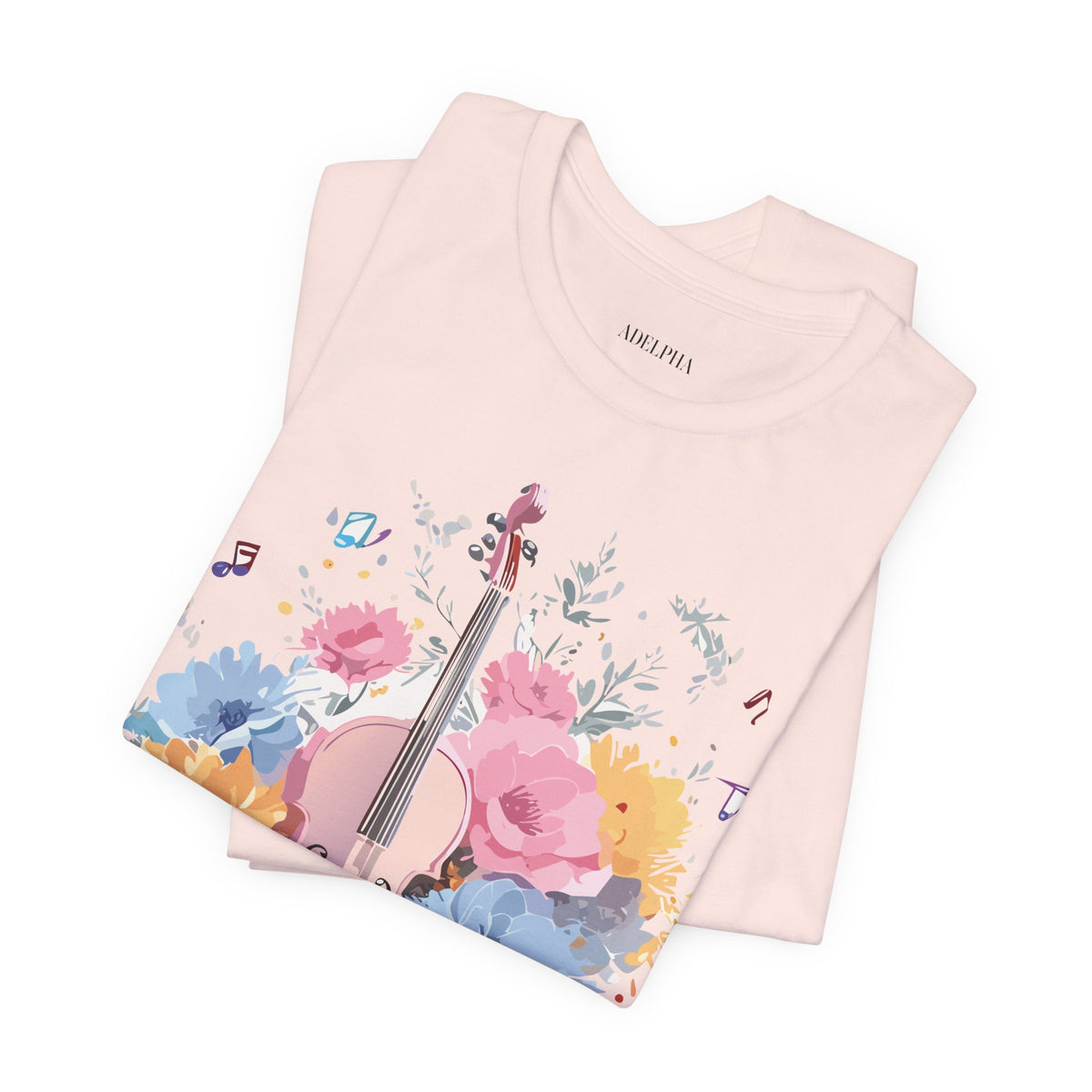 Music Graphic Unisex Cotton Bella+Canvas Tee with Art Design m156