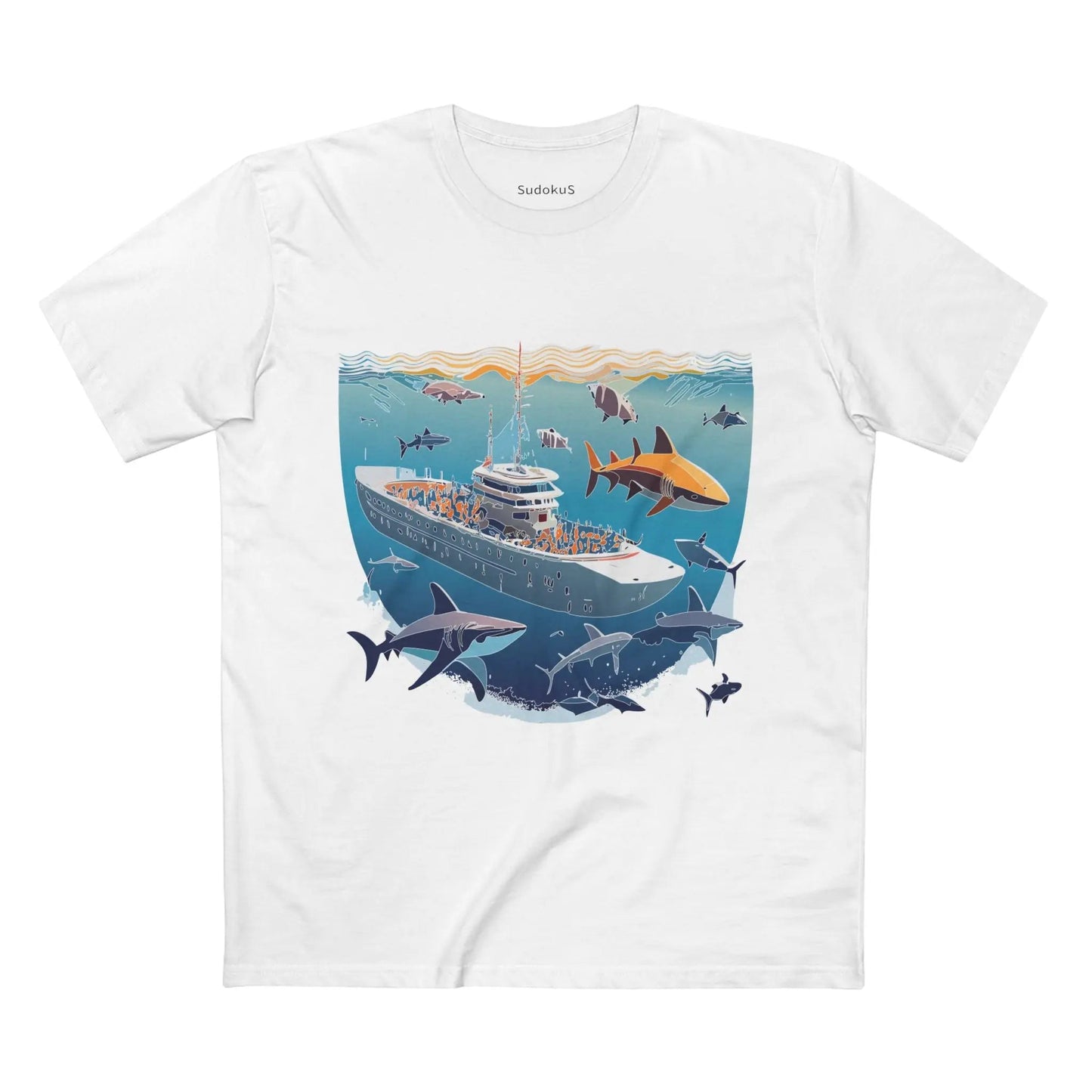 Ocean Coast Graphic Unisex 100 Cotton Staple Tee 9