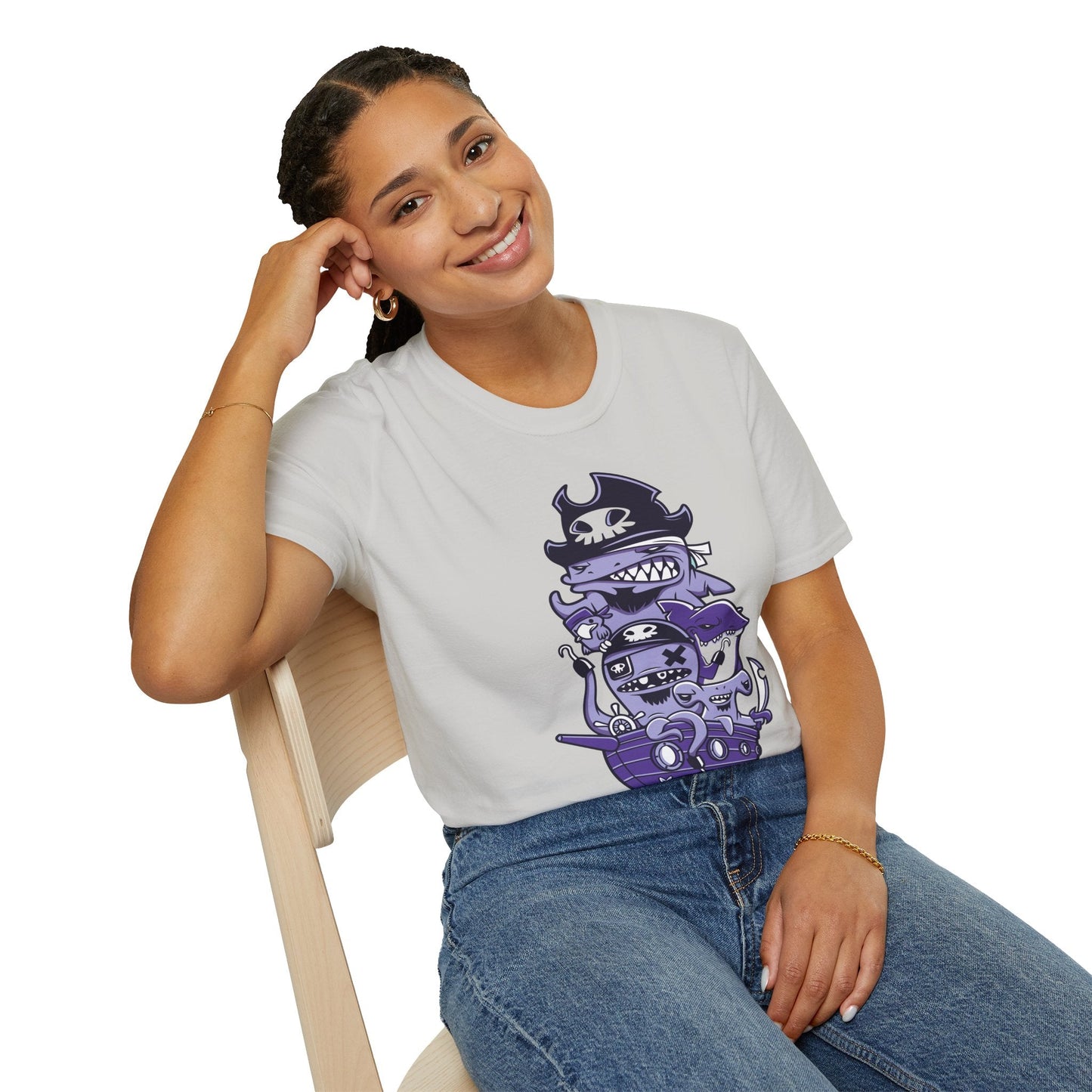 Cartoon T Shirt Animation Tee Unisex Softstyle 64000 100 Percent Ring Spun Cotton Funny Graphic Tee
