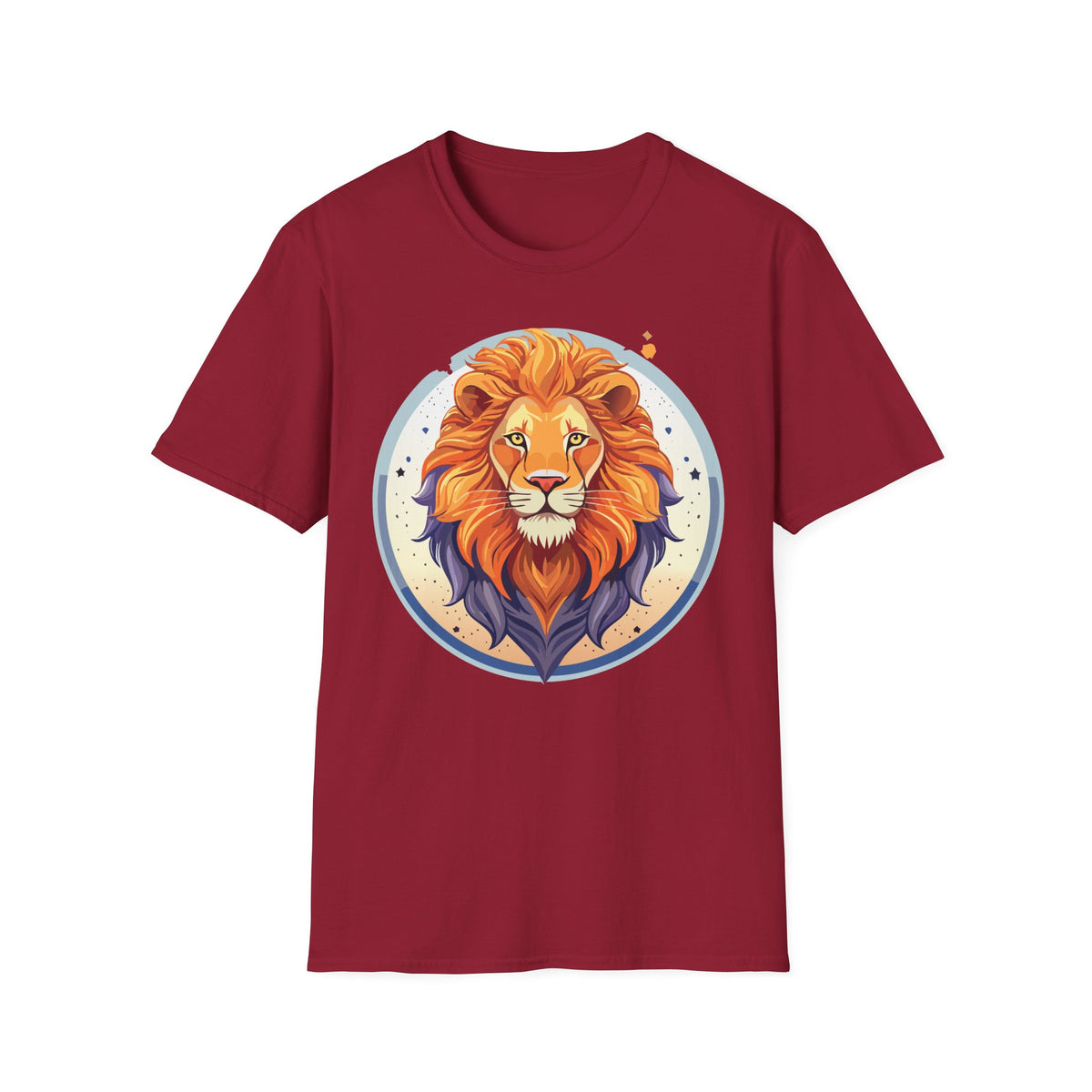 Majestic Lion Portrait T-Shirt | Colorful Retro Lion Graphic Tee