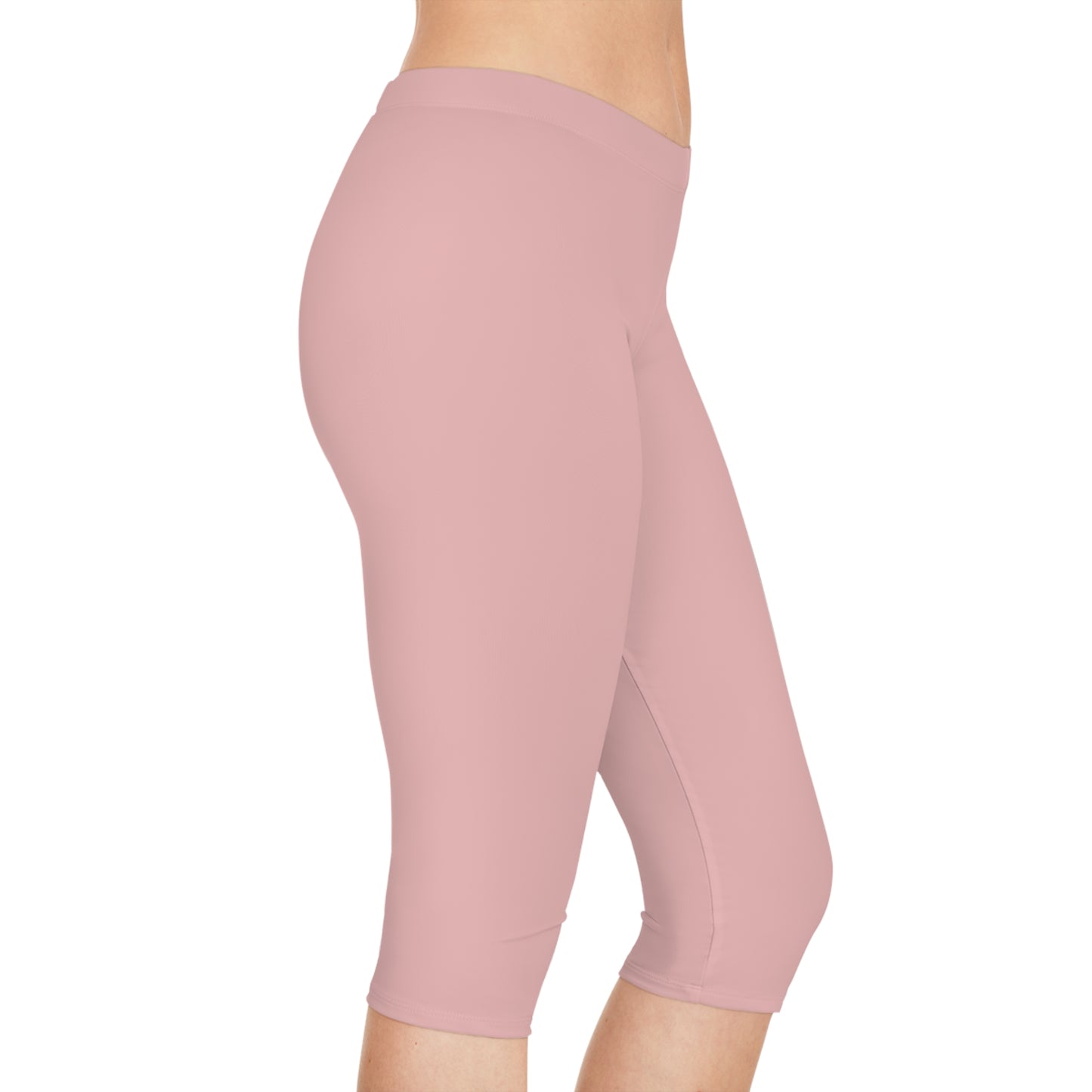 Pink Color Capri Leggings, Pink Capri Leggings 3