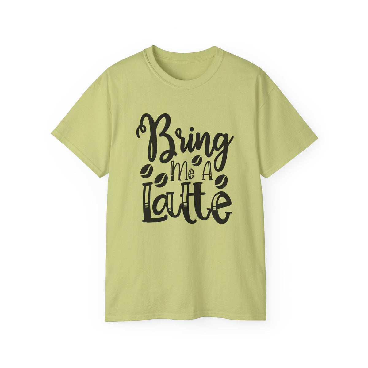 Bring Me a Latte T-Shirt | Coffee Script Typography Tee