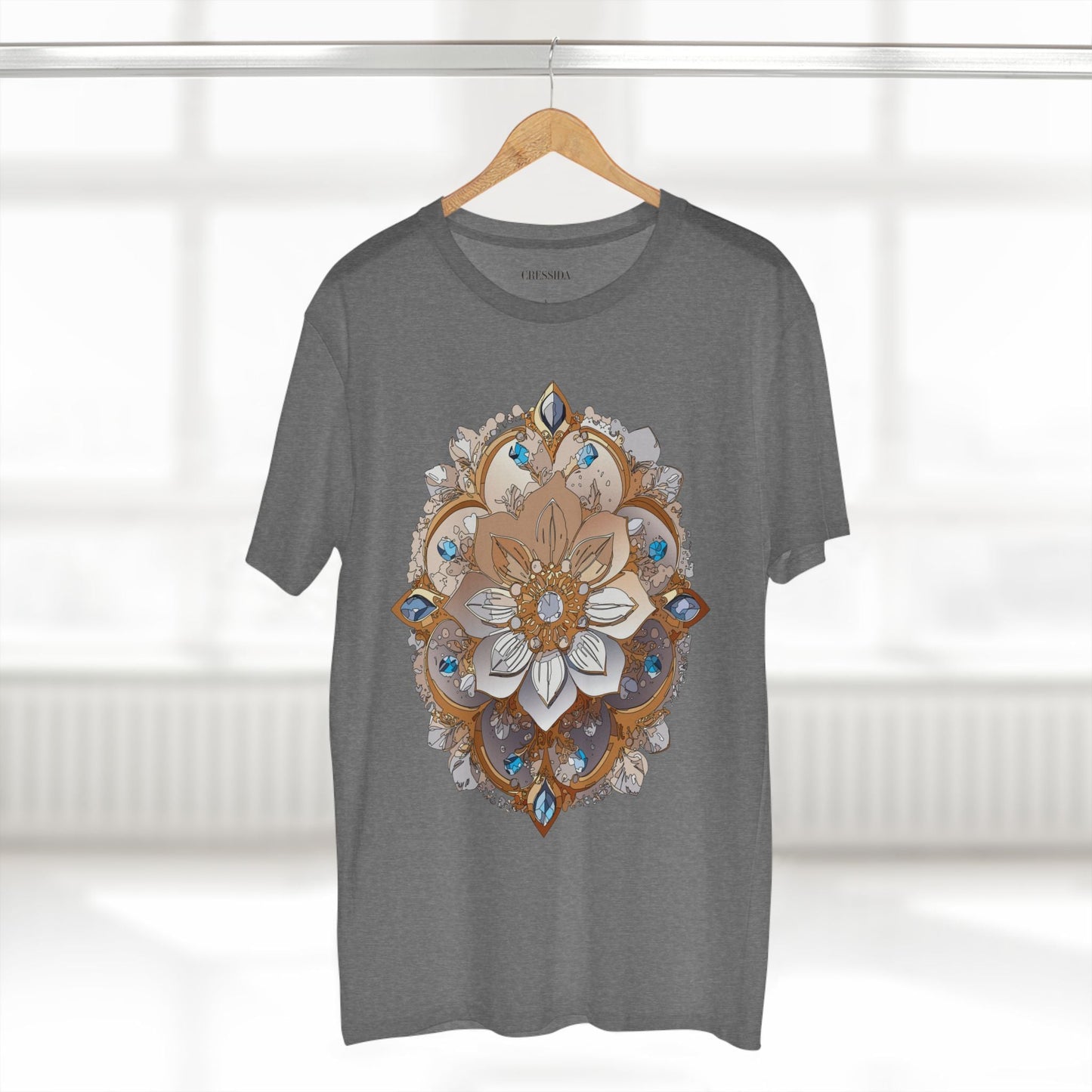 Floral Graphic T-Shirt Unisex 100 Cotton Art Design with Antique Flowers Tee 20