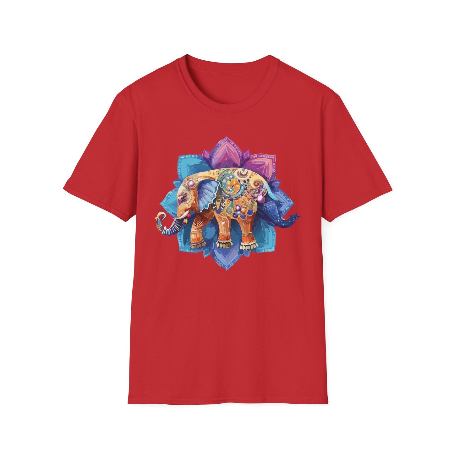 Unisex Elephant T Shirt Softstyle Gildan 64000 Cotton Tee For Animal Lovers And Collectors