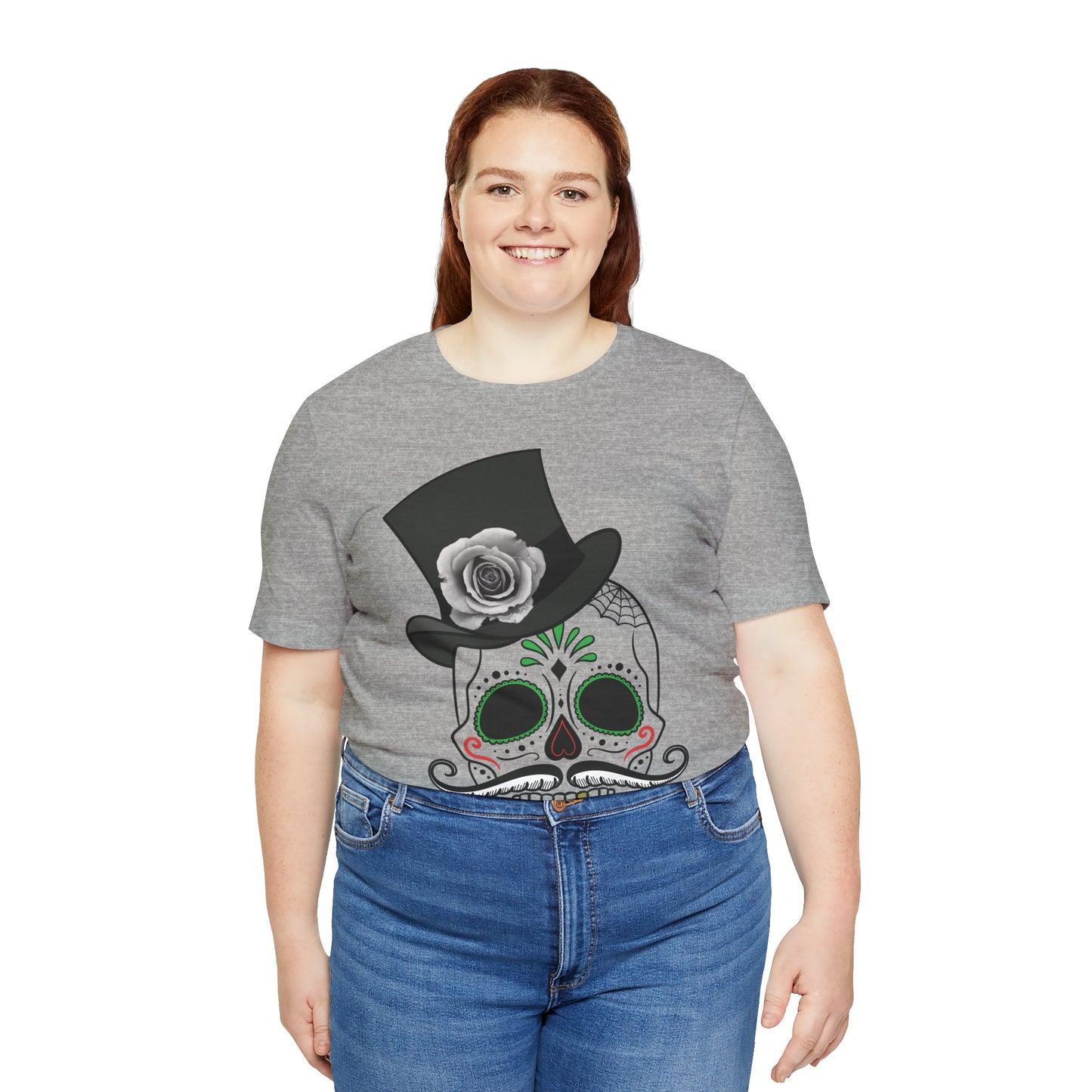 Unisex-T-Shirt aus Baumwolle mit Totenkopf