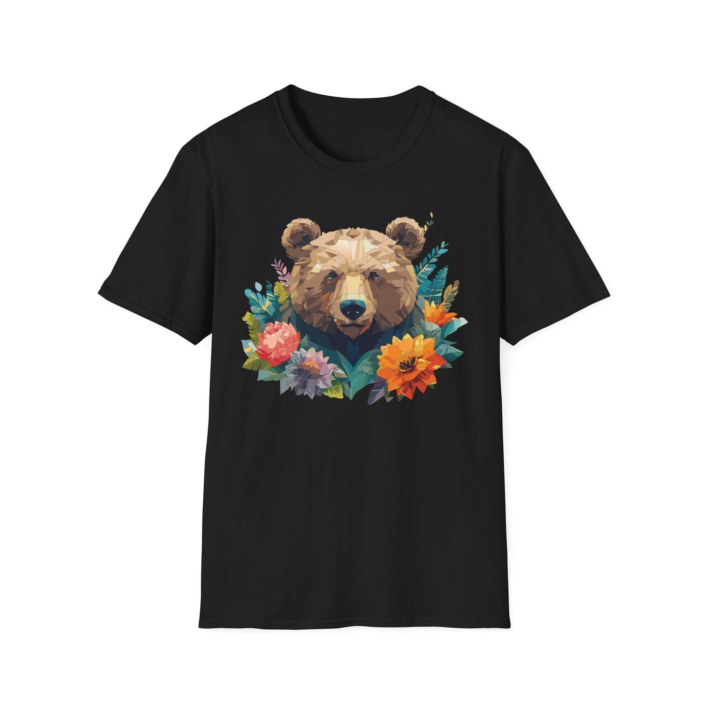 Bear T Shirt Unisex Softstyle Tee 100 Percent Ring Spun Cotton Gildan 64000 Comfortable