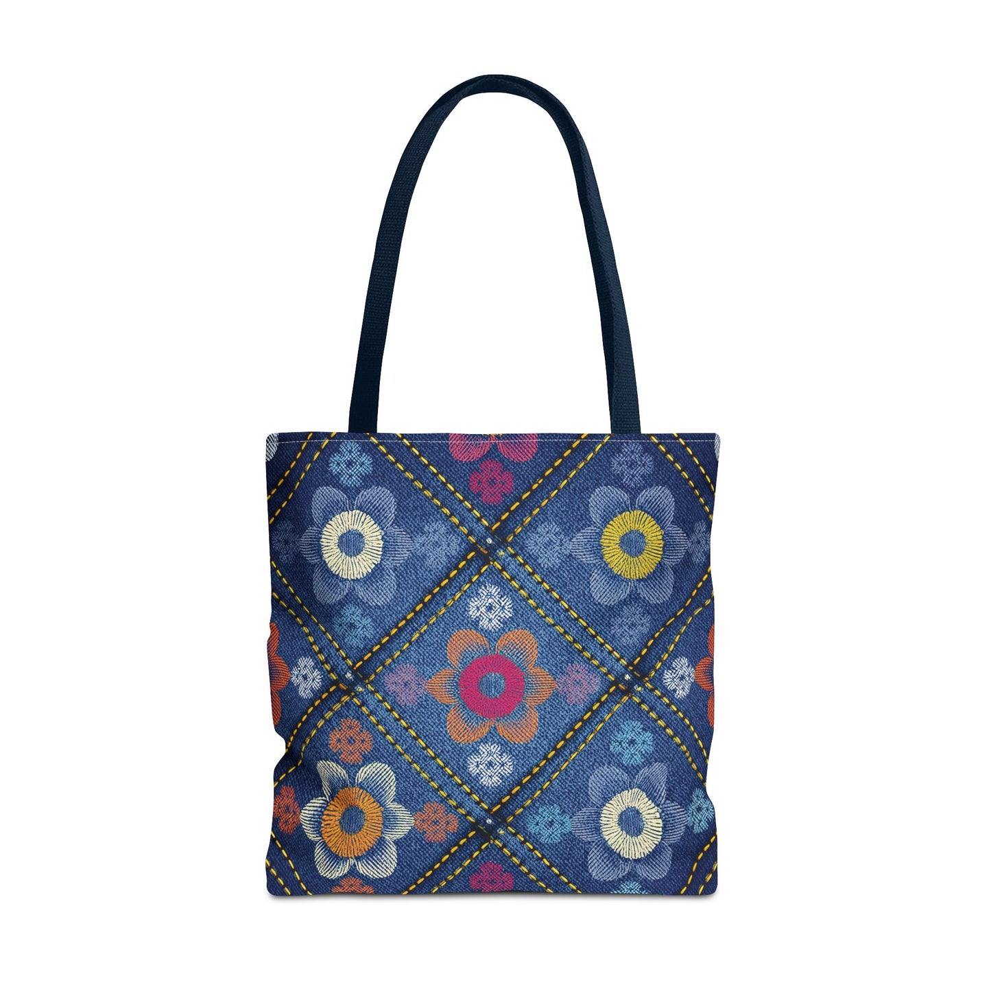 Denim Fabric Imitation Print Unisex Canvas Bag Poly Spun 3 Sizes Tote Bag 130