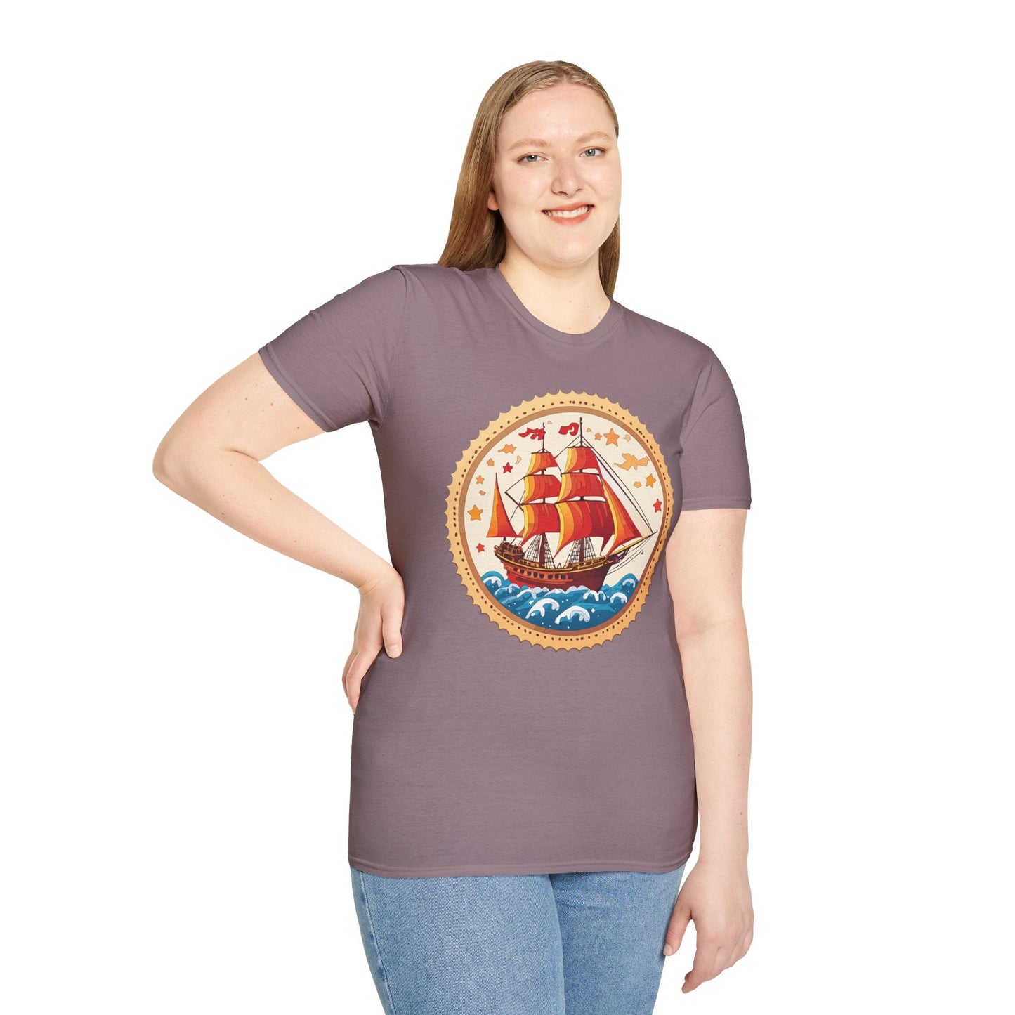 Ship T Shirts Frigate Vessel Tee Shirt Unisex Short Sleeve Gildan Softstyle 100 Percent Cotton