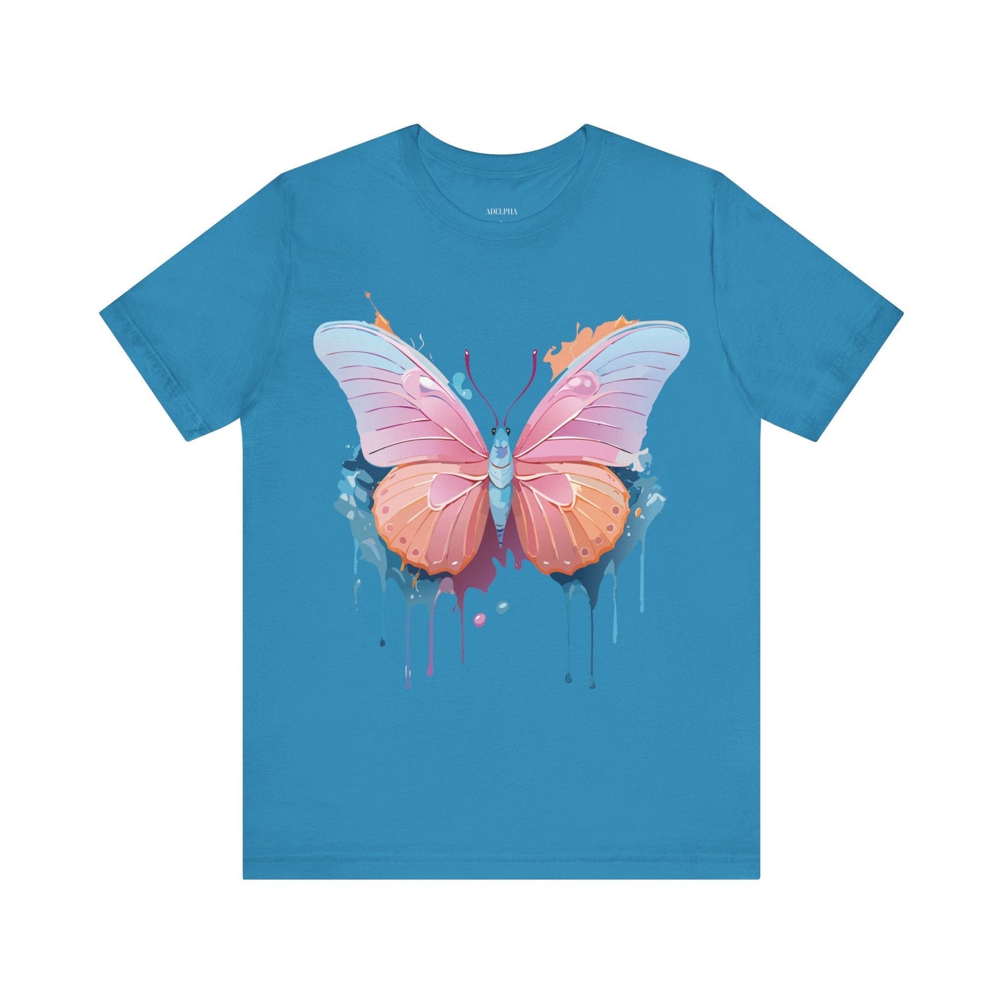 Butterfly Graphic Unisex 100 Cotton Lightweight Vintage Design Jersey Tee 88