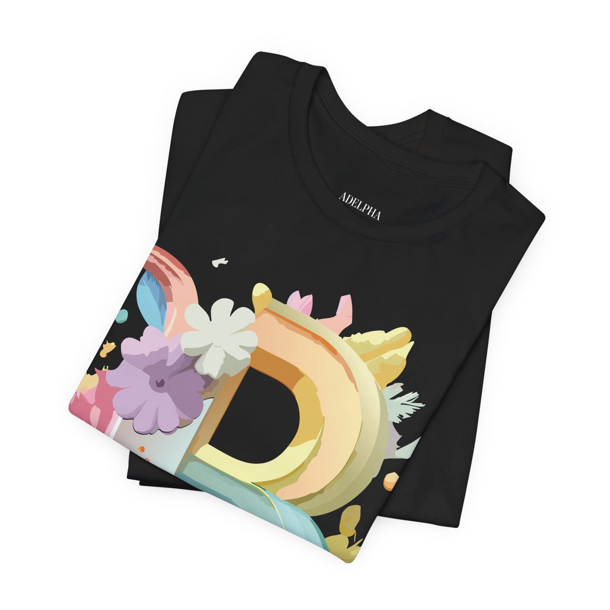 Letter B Graphic Unisex Cotton Bella+Canvas Tee with Art Letter Design