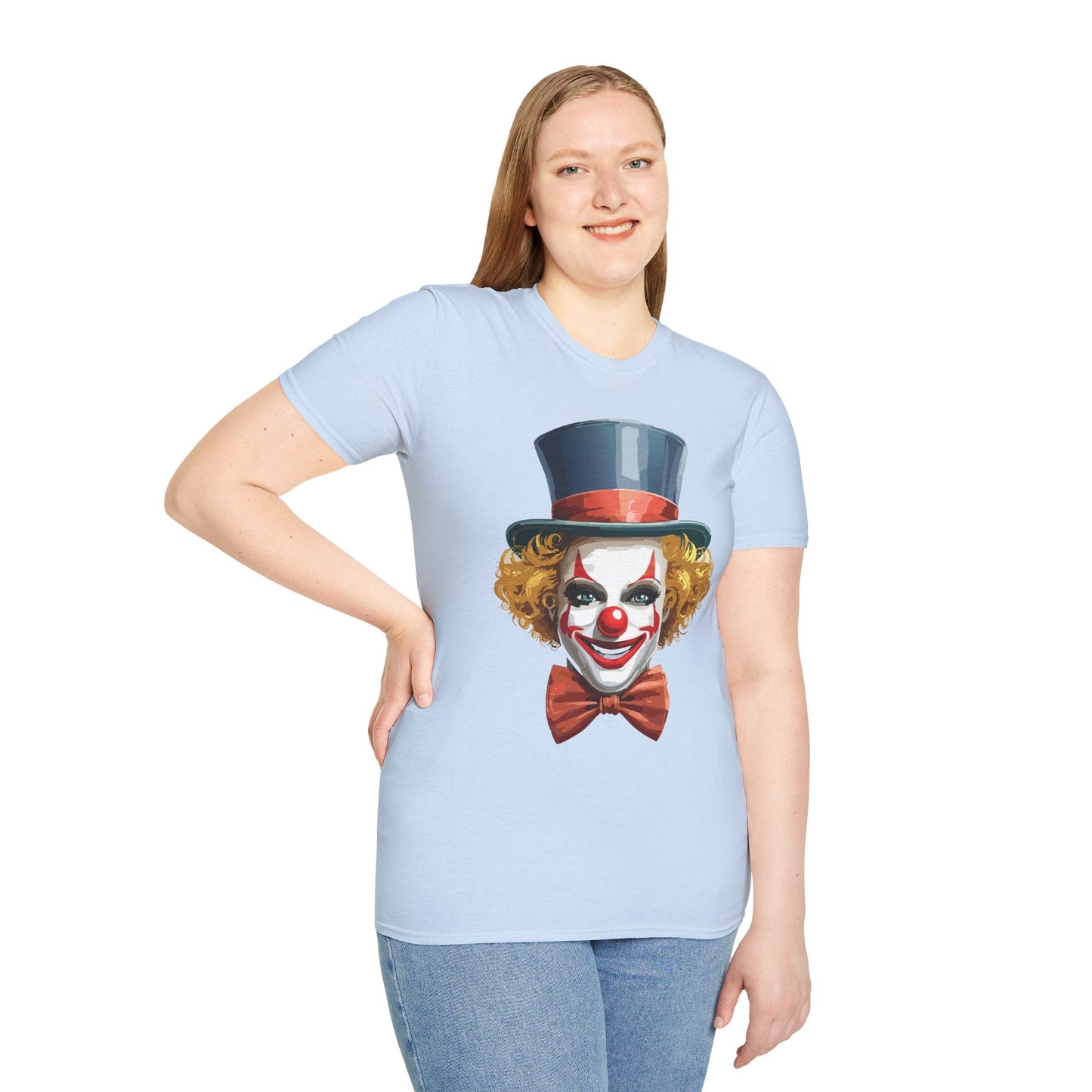 Clown Shirt T Shirt With Clown Funny Man Circus Shirt Scary Man Tee Unisex Gildan Softstyle 64000
