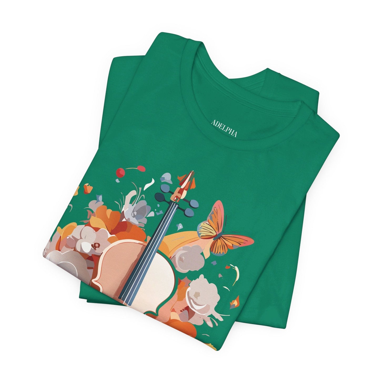Music Graphic Unisex 100 Cotton Vintage Art with Musical Elements Tee 8