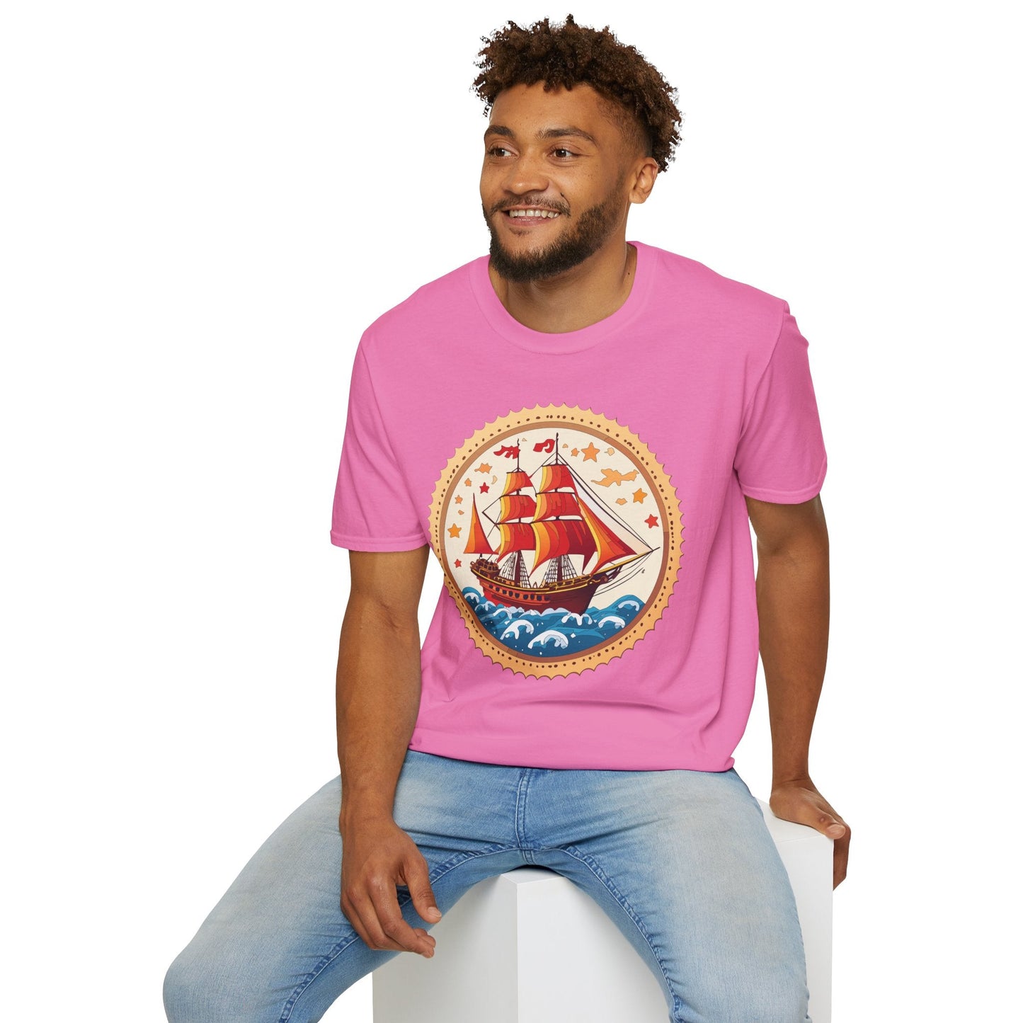 Ship T Shirts Frigate Vessel Tee Shirt Unisex Short Sleeve Gildan Softstyle 100 Percent Cotton