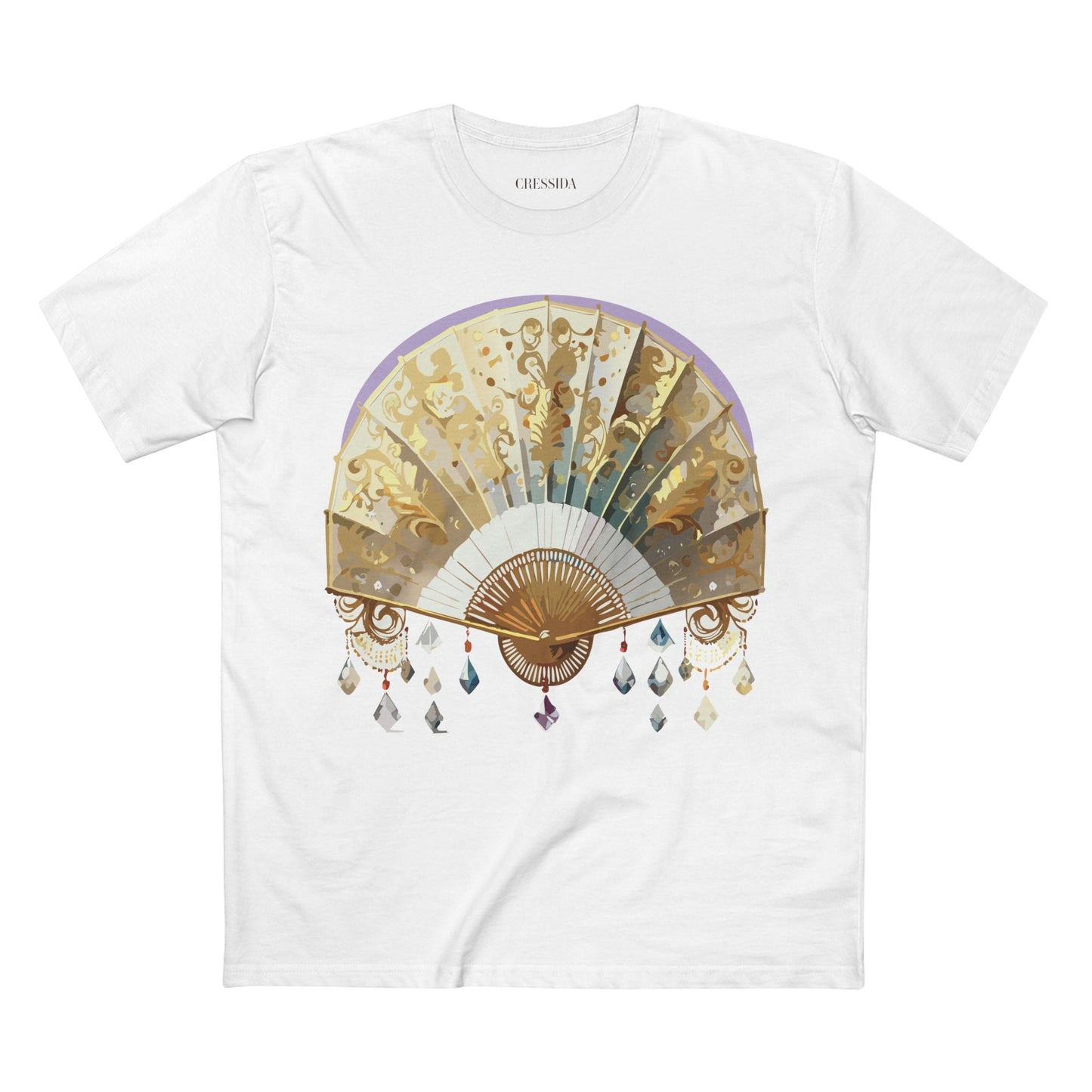 Antique Fan Graphic Design T-Shirt Unisex 100 Cotton Floral Carnival Artwork Tee 28