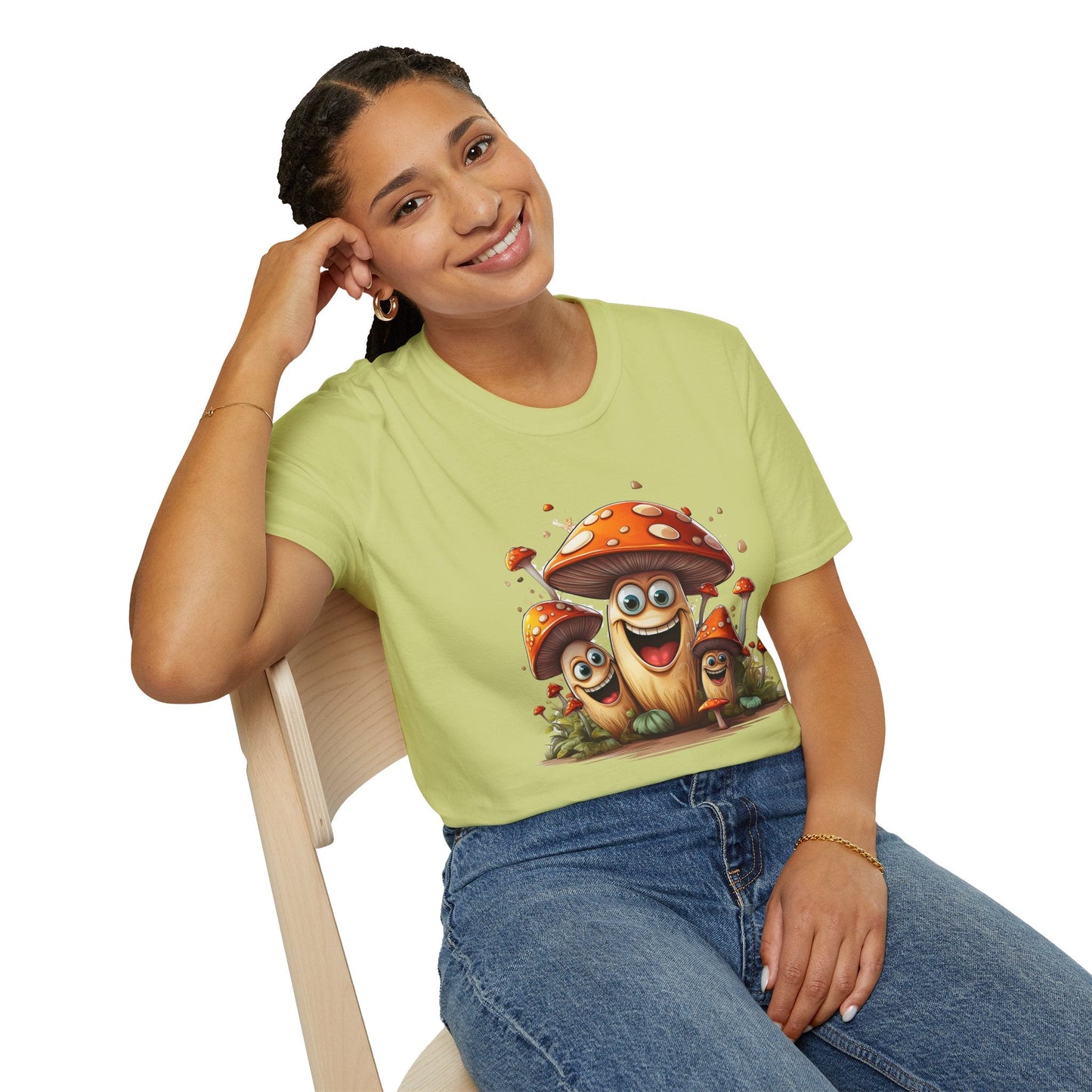 Mashroom Tee Shirt Unisex Funny Mashroom Design Softstyle 100 Percent Cotton Gildan