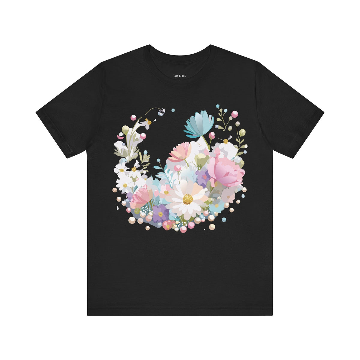 Floral Graphic Tee Shirt - Bella+Canvas Unisex 100 Cotton 22