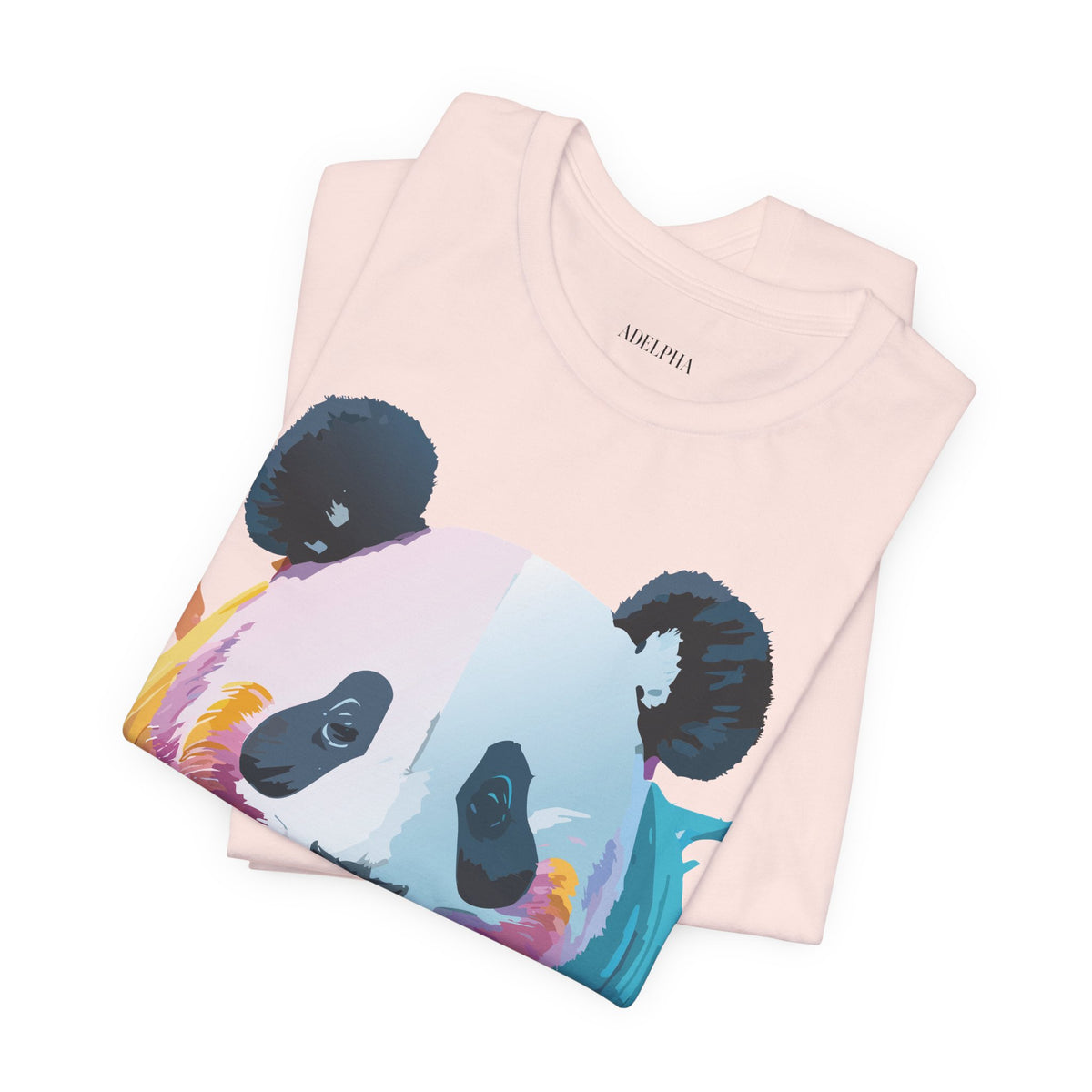 Panda Graphic Unisex Cotton Bella+Canvas Tee with Art Animal Design e147