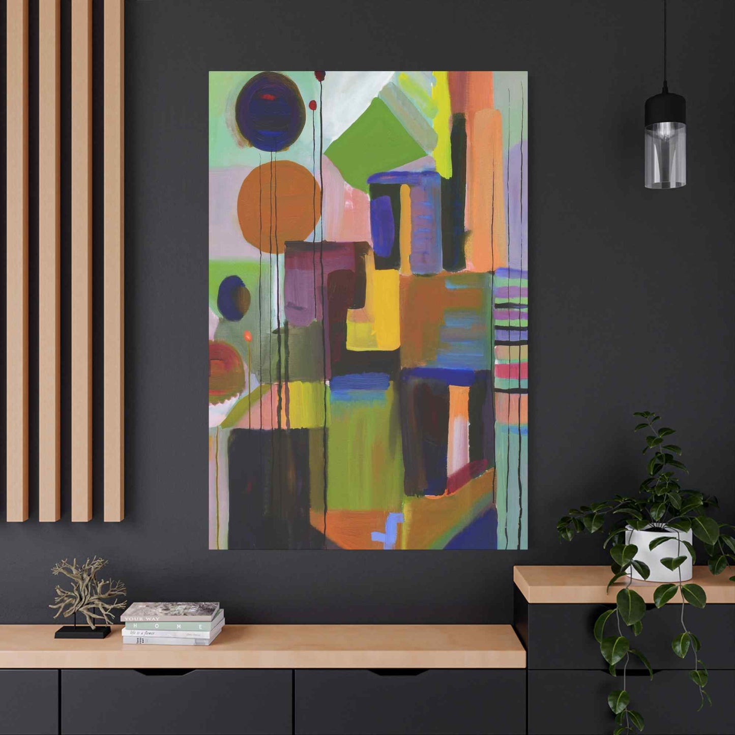 Abstract Painting Print Canvas 20x24,20x30,24x30, 24x32,24x36,30x40, 32x48,36x48,40x60 Pine-Wood Inner Frame ABS-3