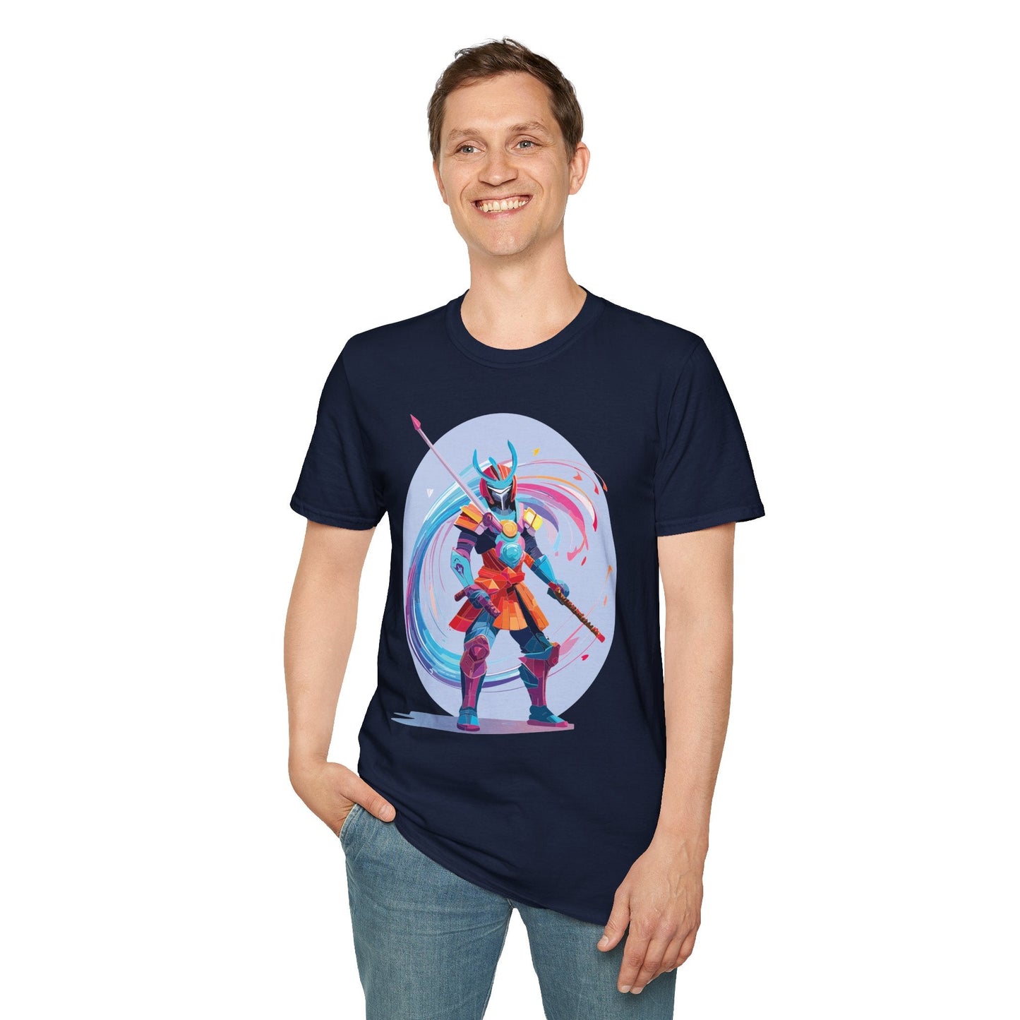 Samurai Shirt Unisex Gildan Softstyle Tee 100 Percent Ring Spun Cotton Samurai Design