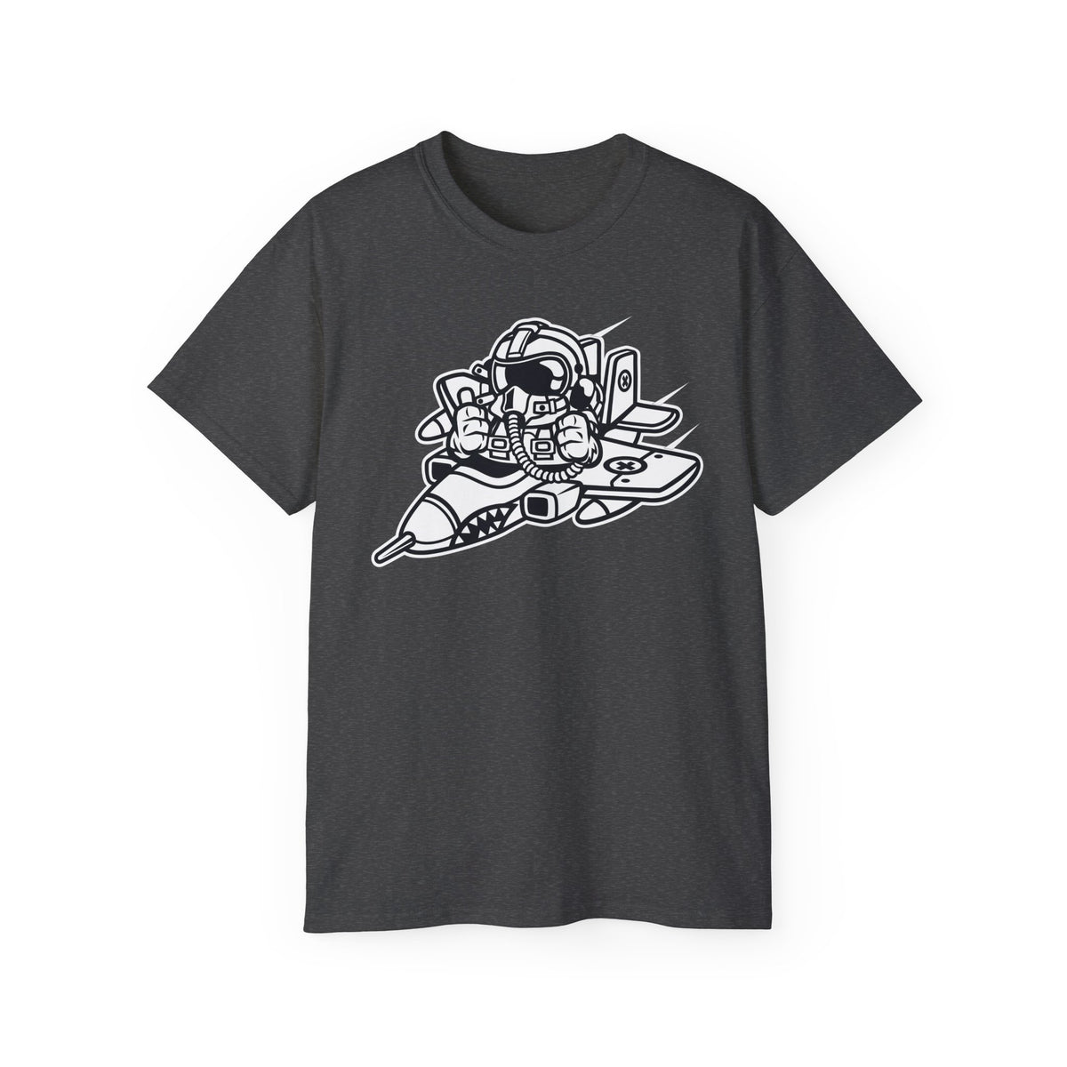 Astronaut Cartoon Graphic Tee Unisex 100 Cotton Gildan T-Shirt 8