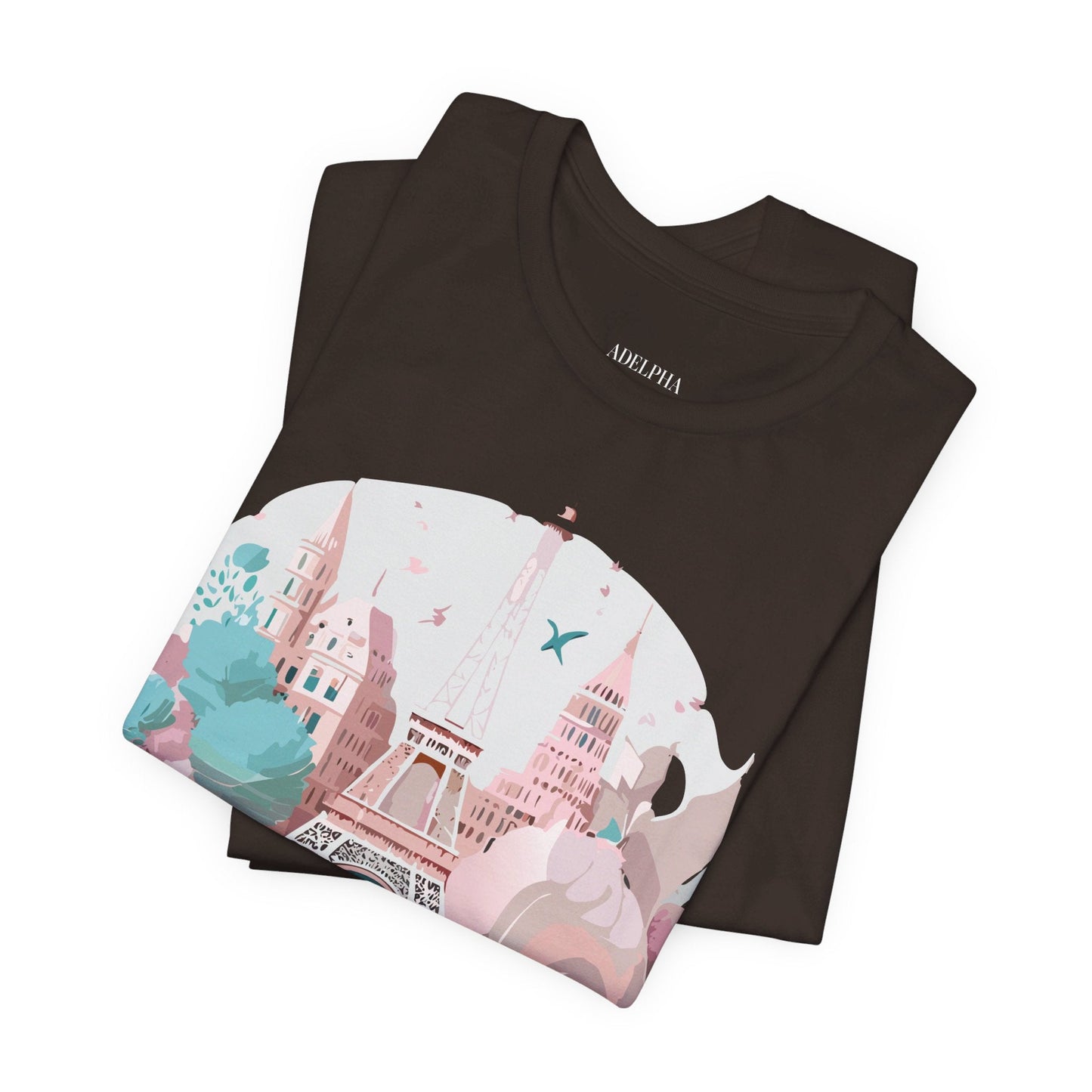 Paris Tourist Shirt Graphic Tee Unisex Jersey Short Sleeve Adelpha Vintage Art Design