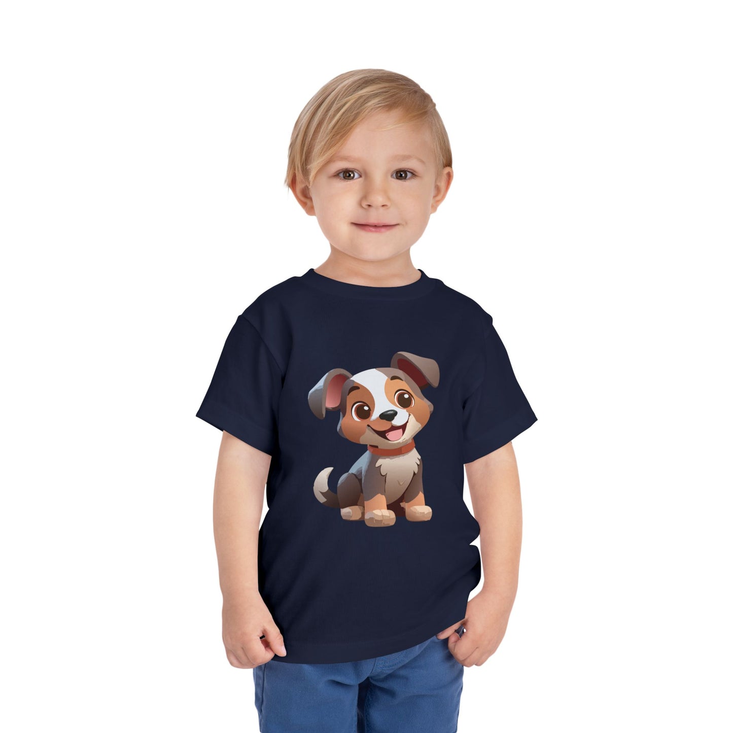 Bonita camiseta de manga corta para niños pequeños con diseño de cachorro: regalo adorable para amantes de las mascotas (2 a 5 años)